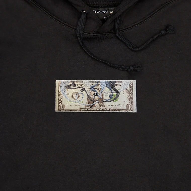 "1$" Hoodie black - Image 2
