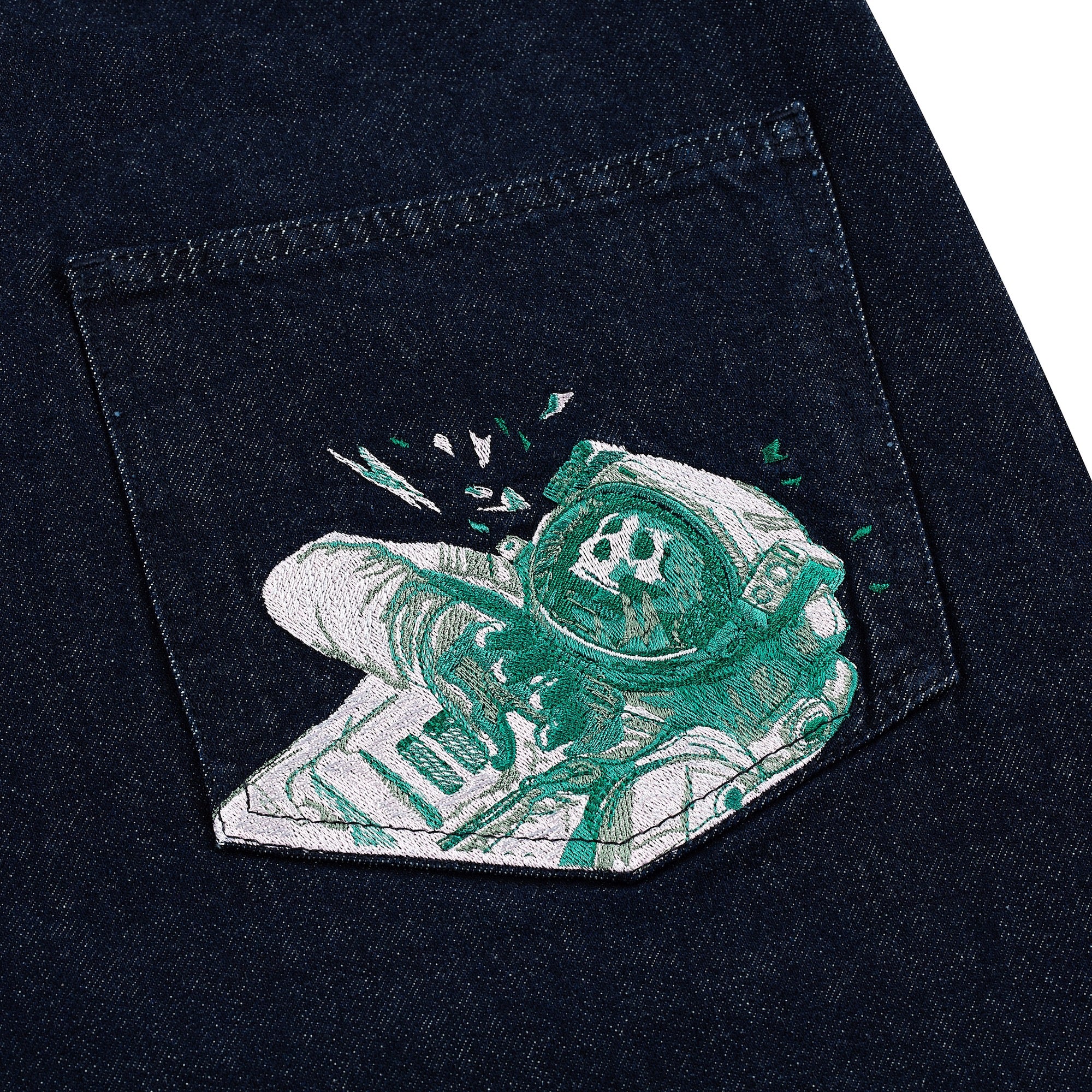 "asteroids" baggy Shorts denim - Image 3