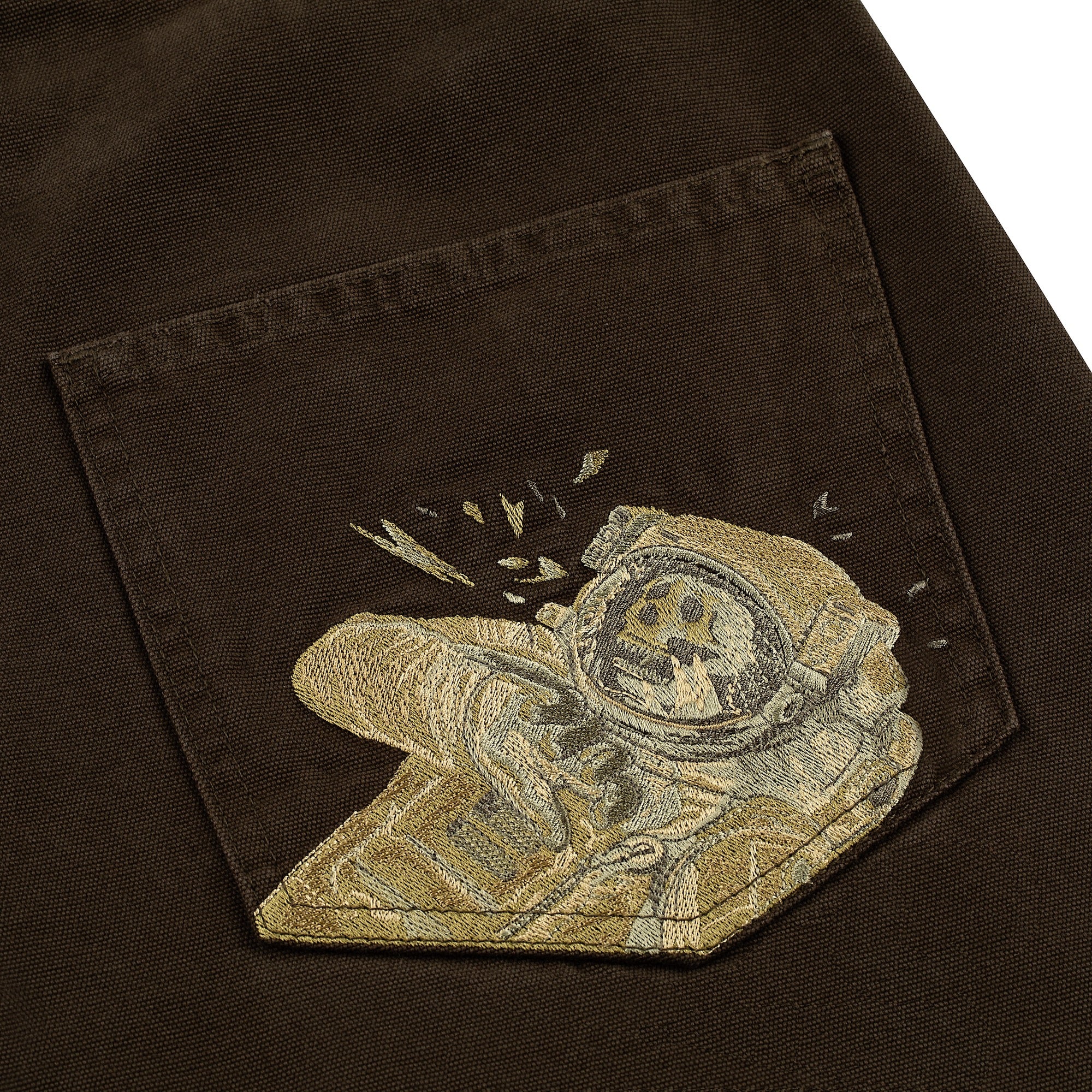 "asteroids" baggy Shorts khaki - Image 5