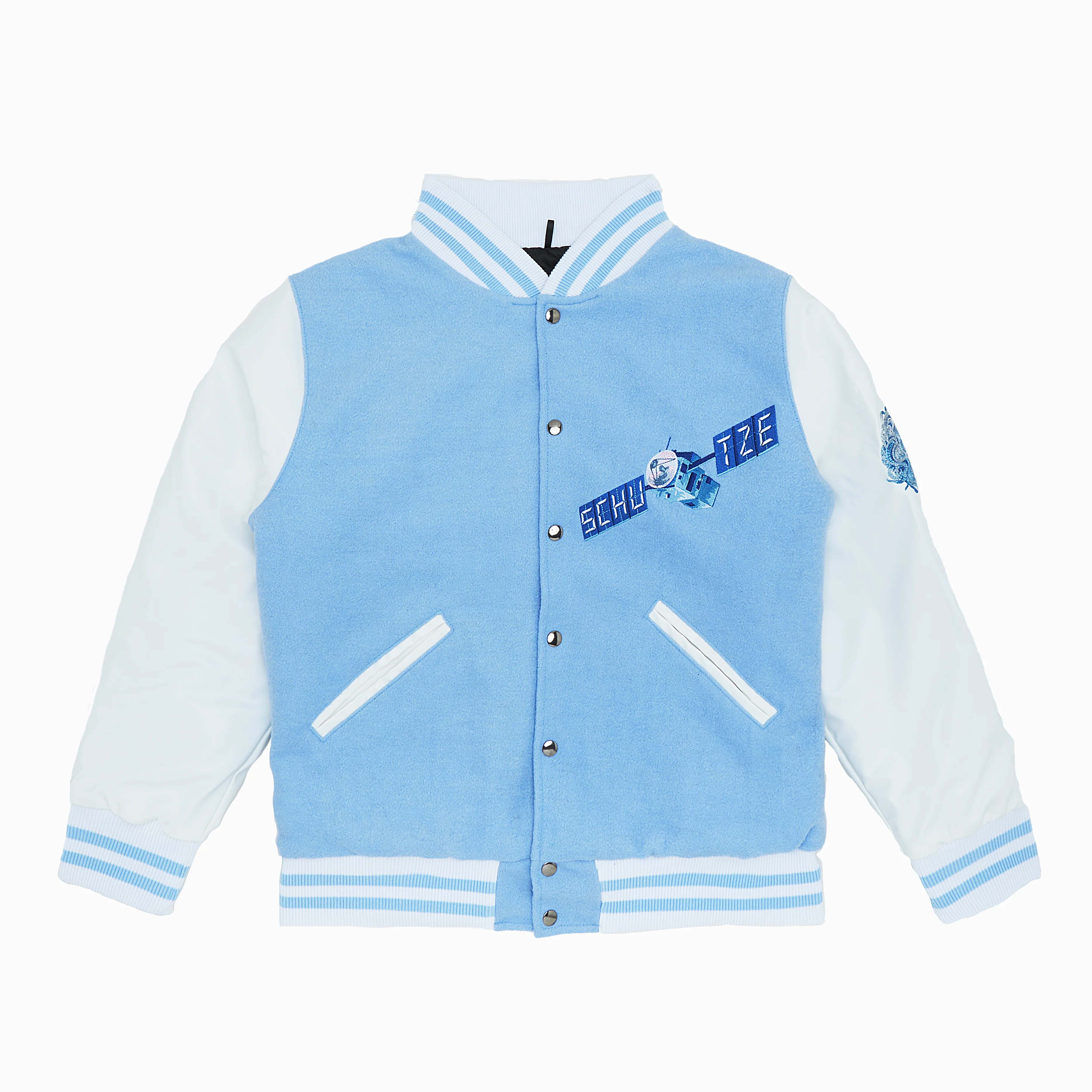 "asteroids" Varsity Jacket baby blue