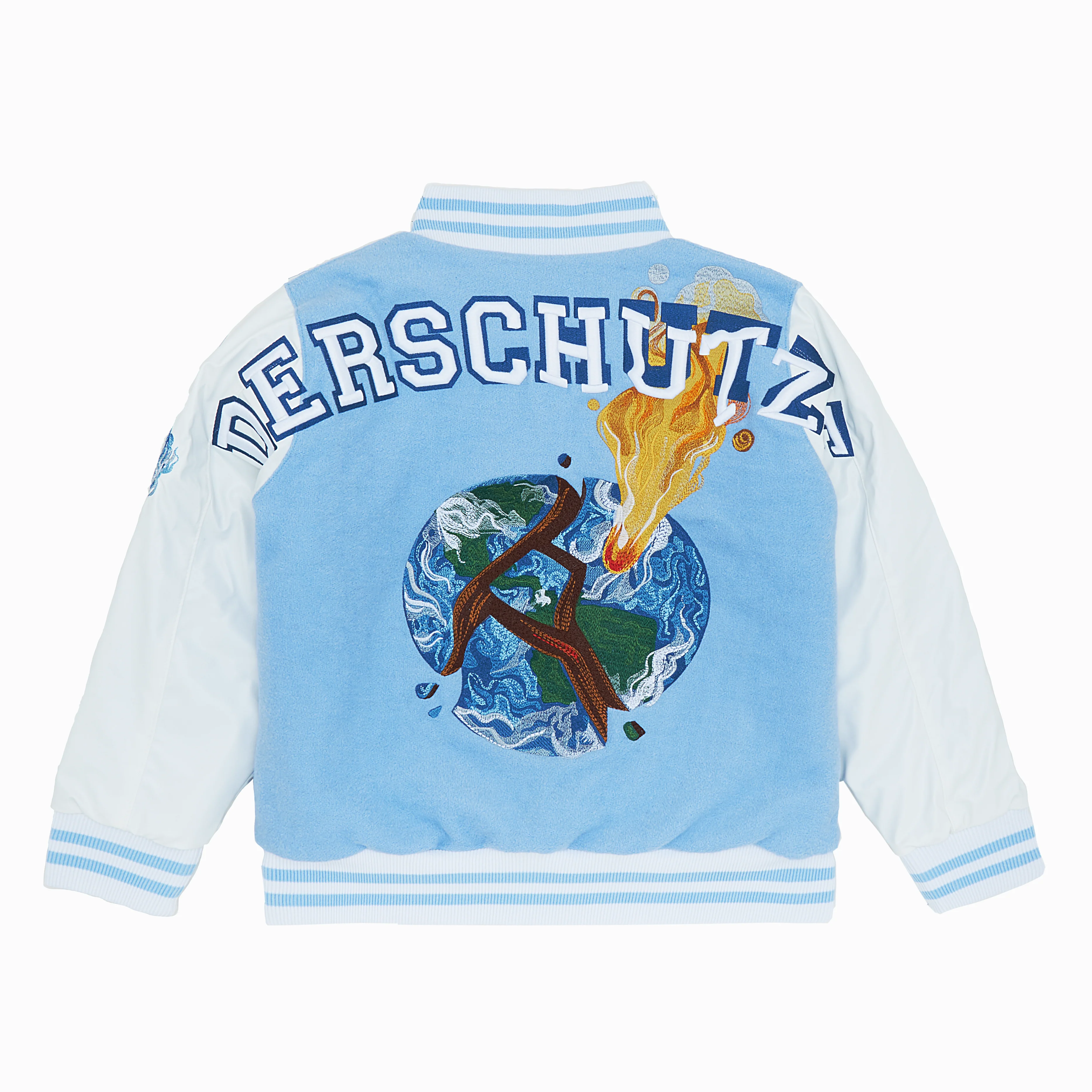 "asteroids" Varsity Jacket baby blue - Image 2