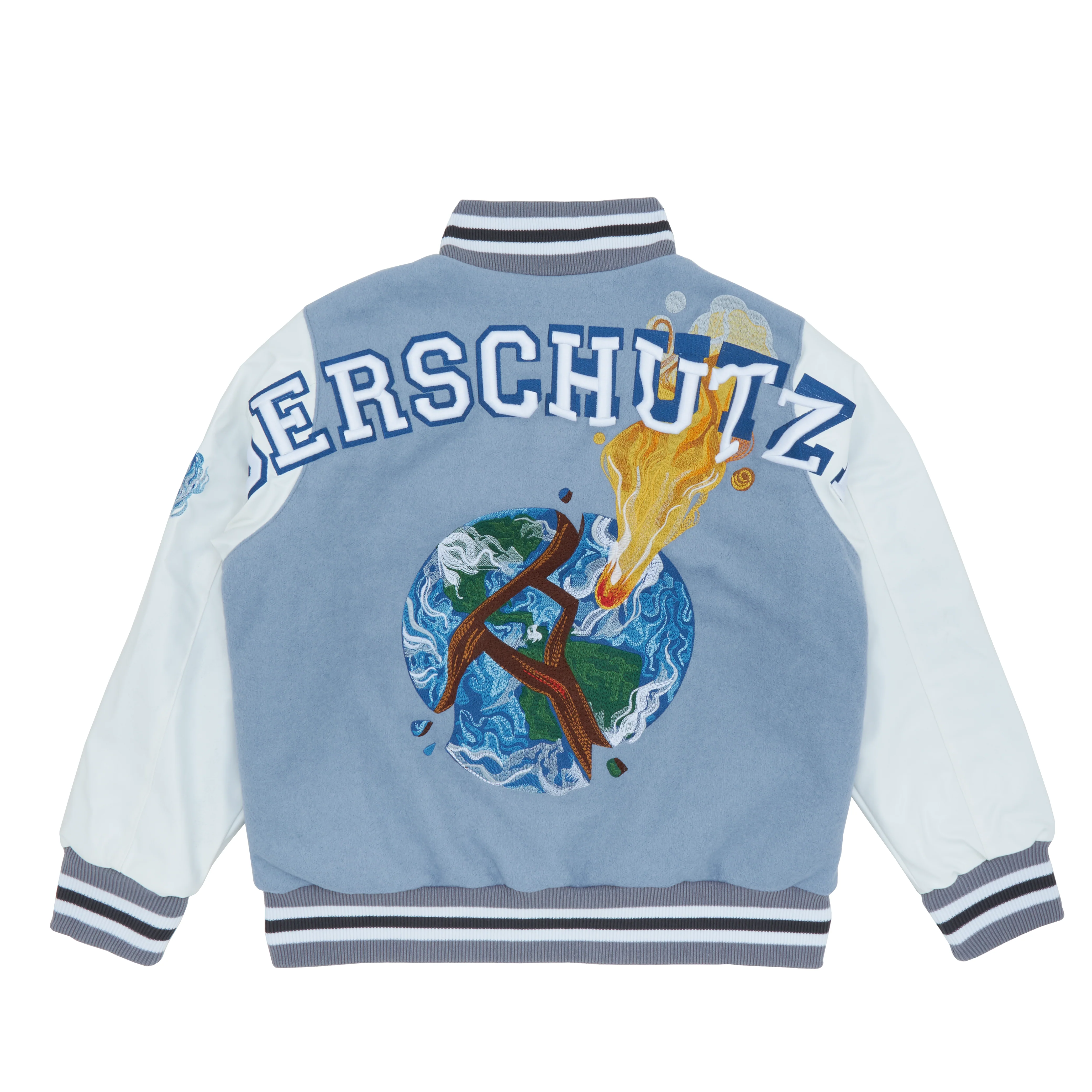 "asteroids" Varsity Jacket blue-grey - Image 2