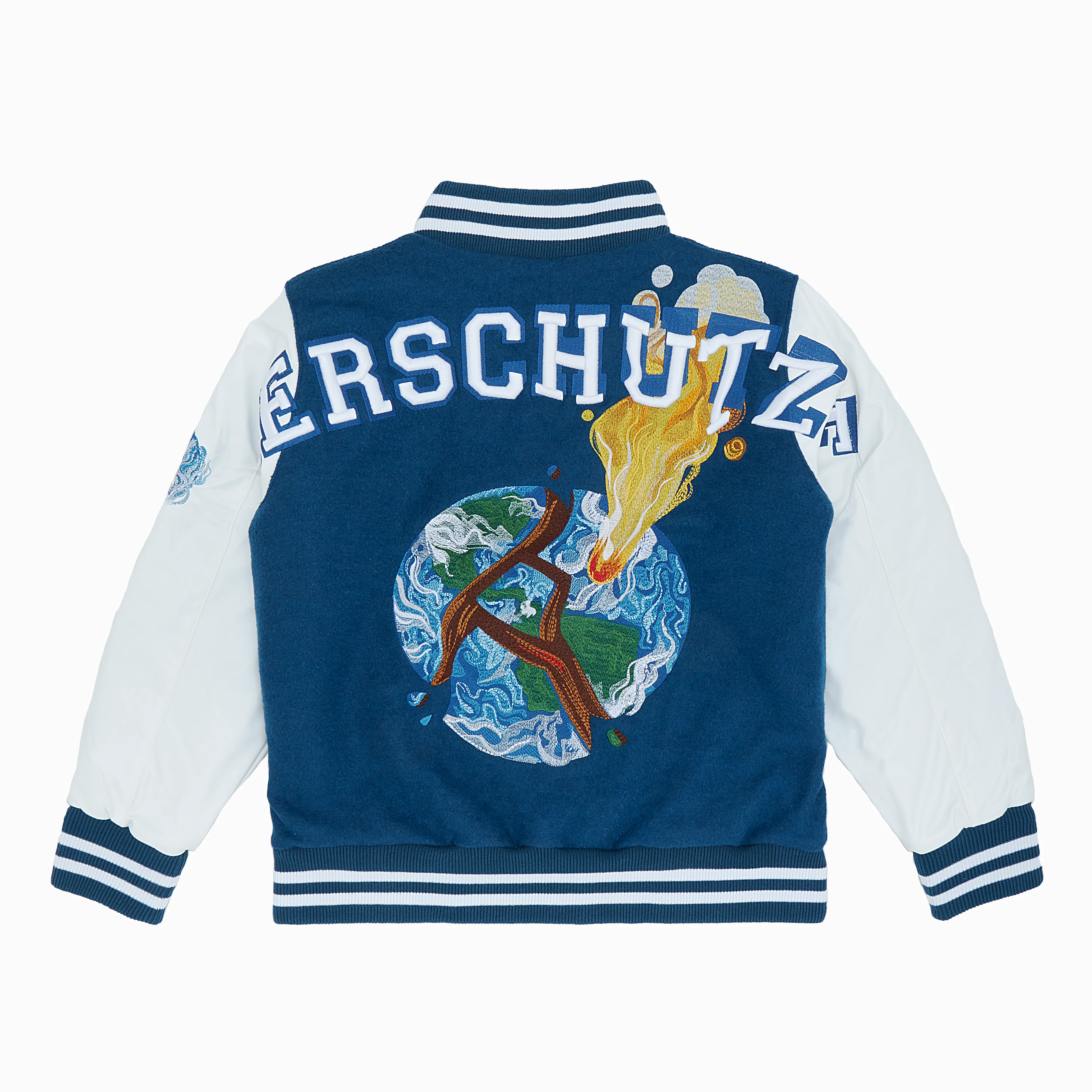 "asteroids" Varsity Jacket petrol - Image 2