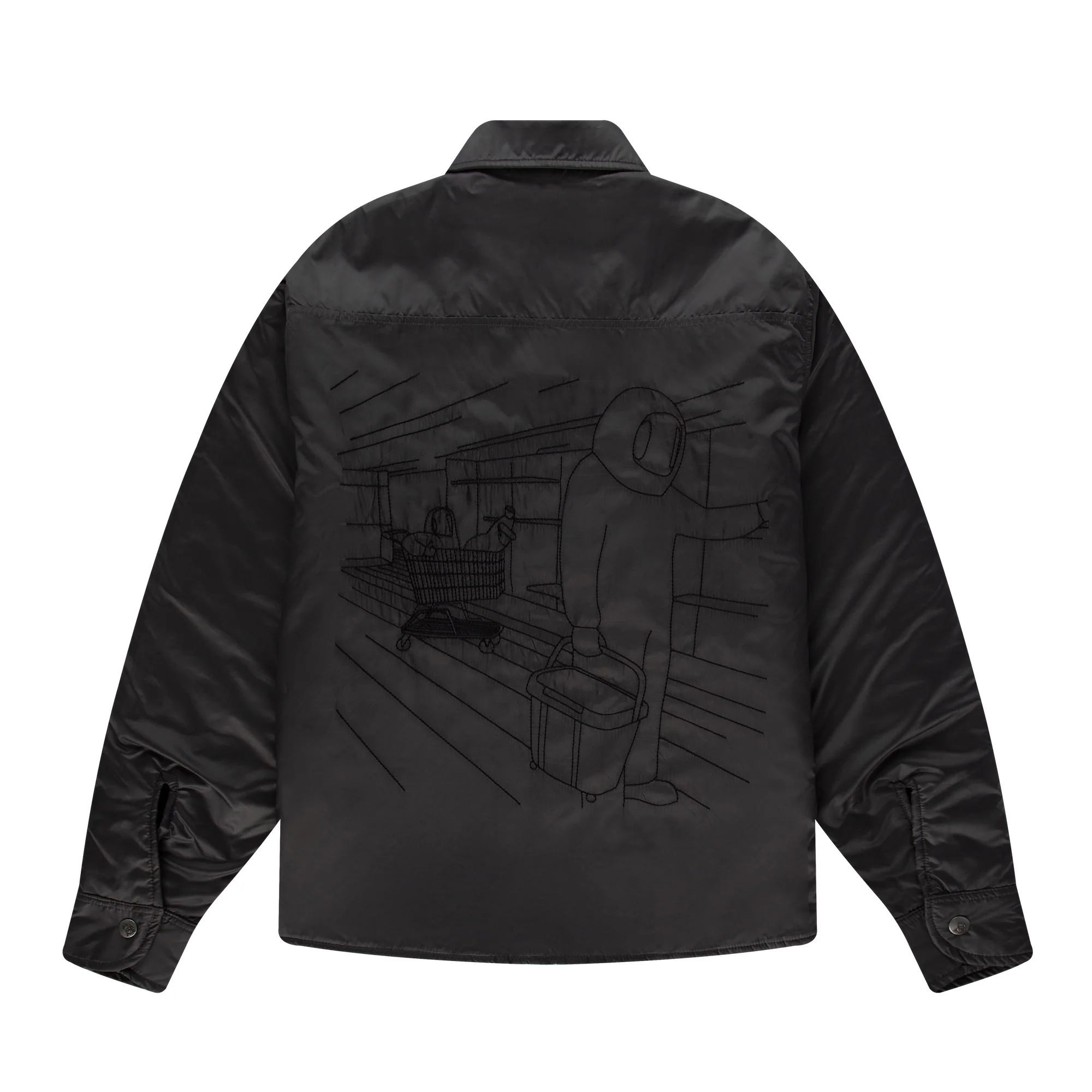"astro" padded Shirt grey - Image 2