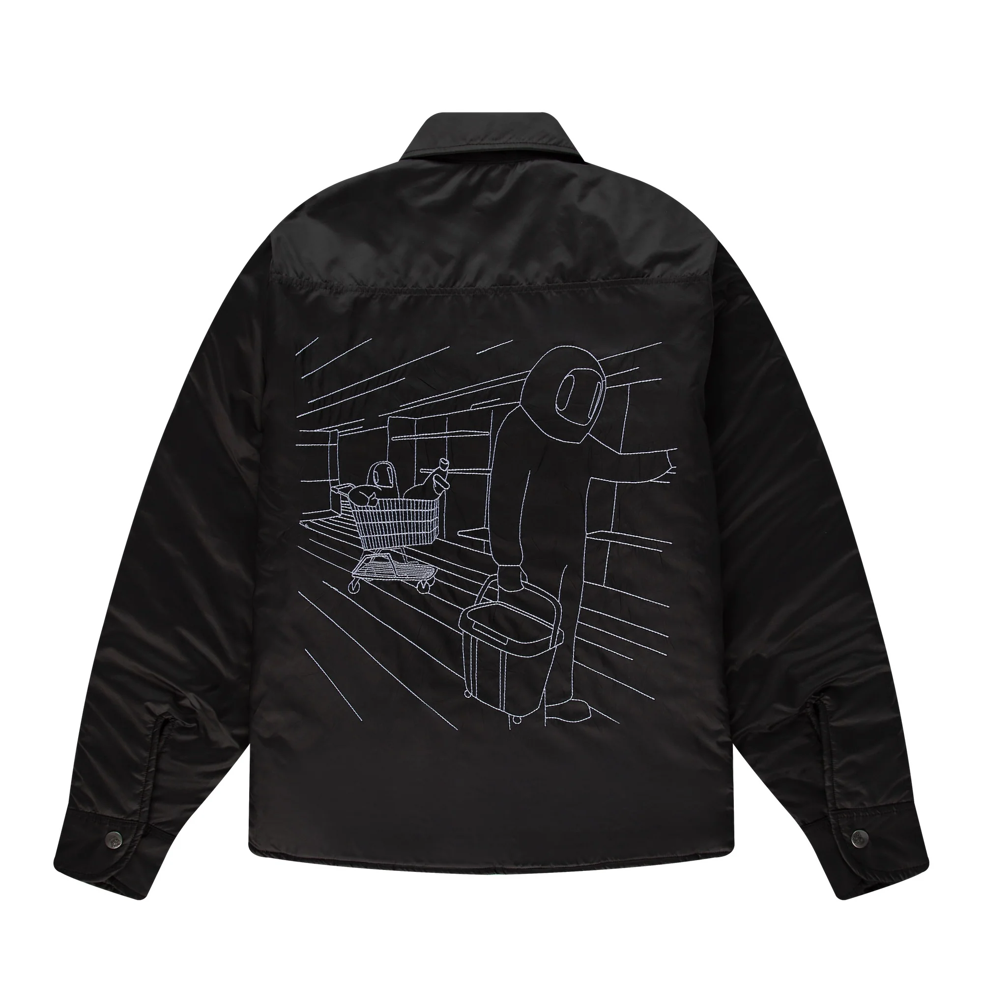 "astro" padded Shirt dark grey - Image 2