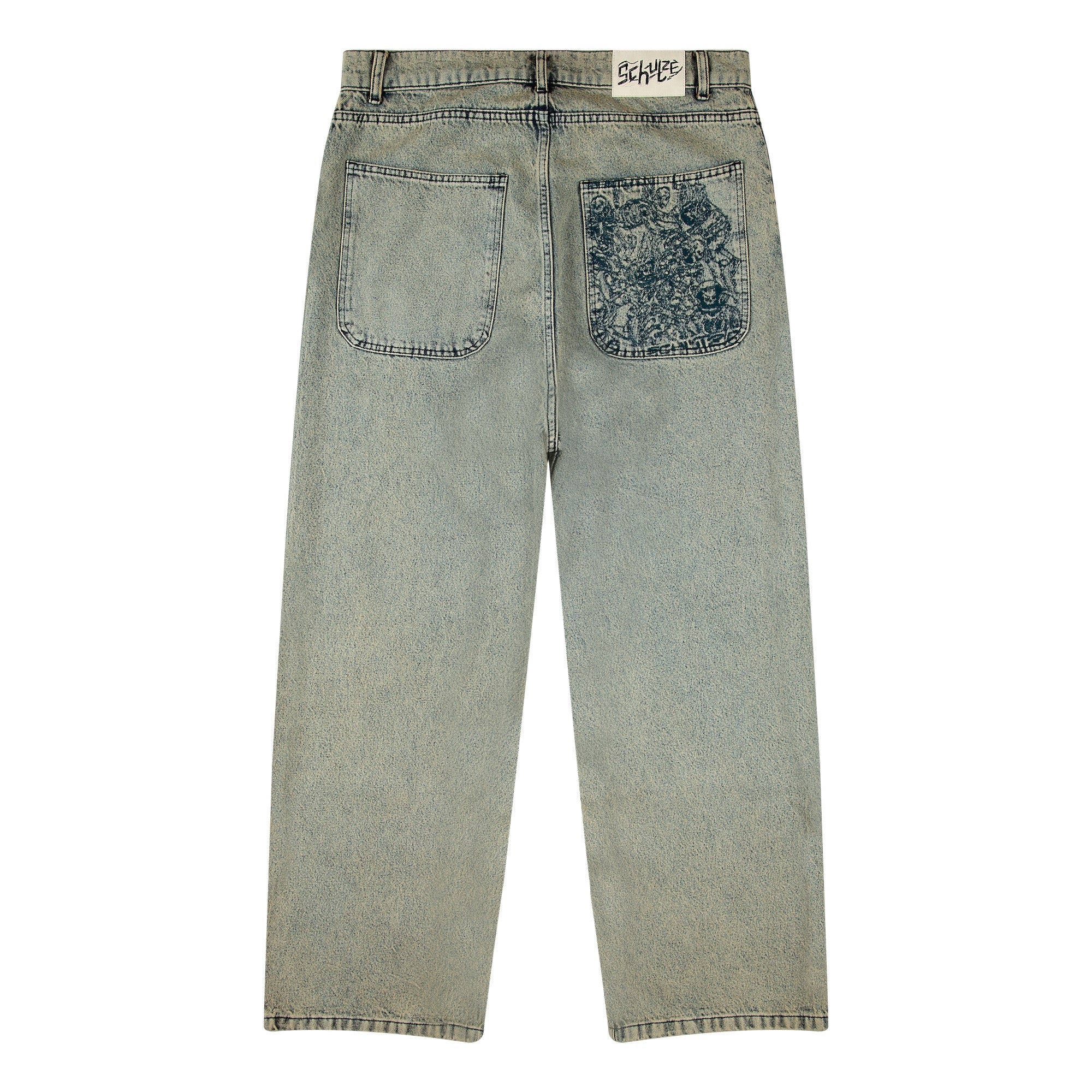 "astro skeletons" Jeans washed blue