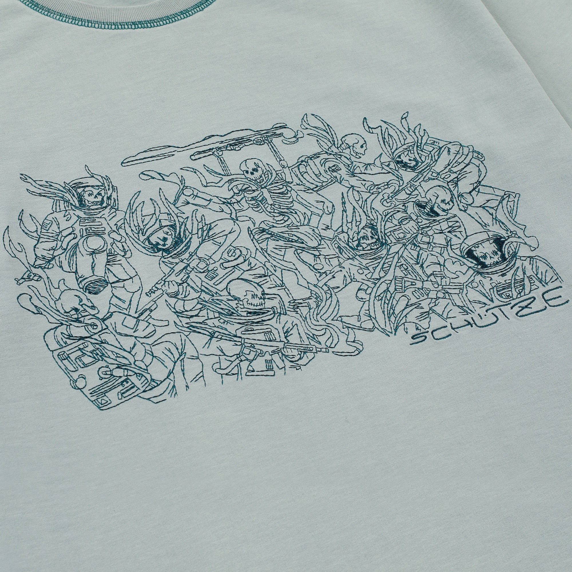 "astro skeletons" T-Shirt mint green - Image 4