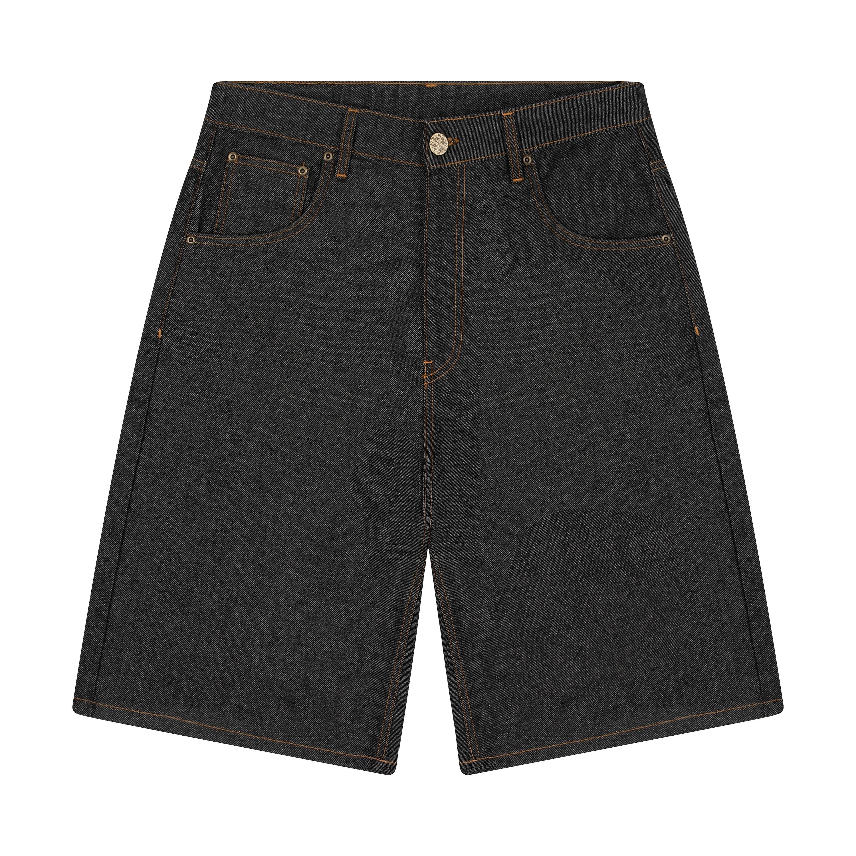 "aziza" black raw Jorts 01 - Image 2