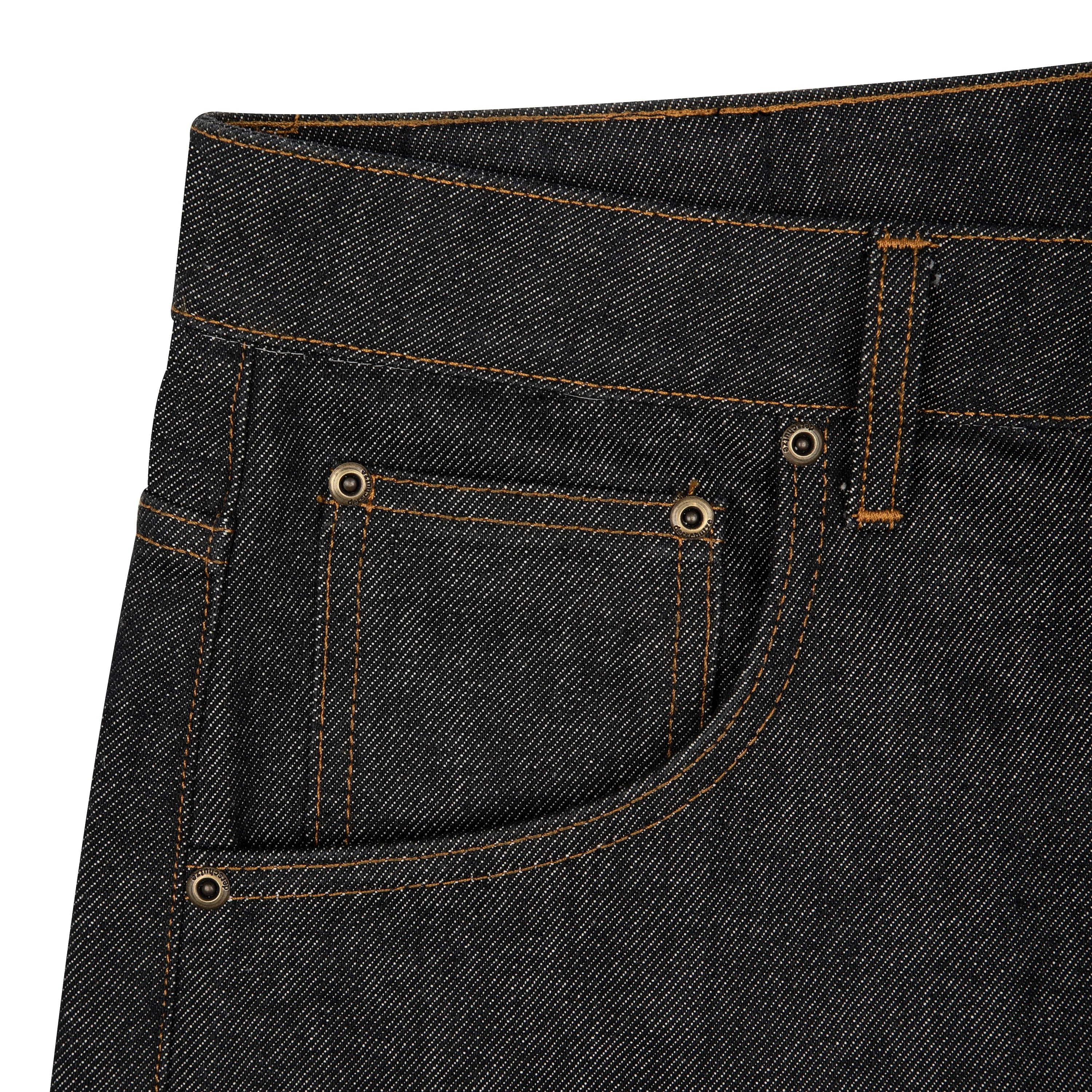 "aziza" black raw Jorts 01 - Image 3