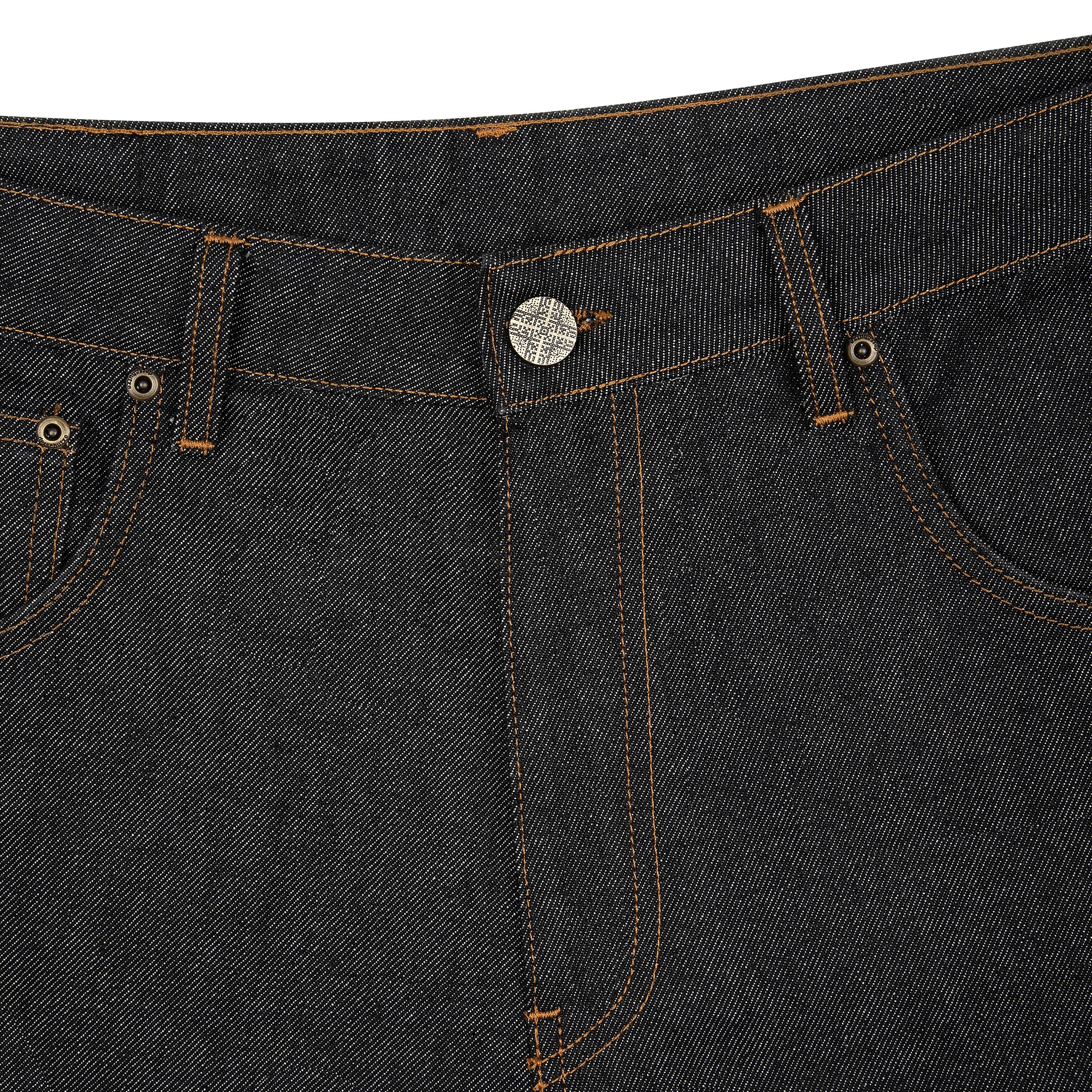 "aziza" black raw Jorts 01 - Image 4
