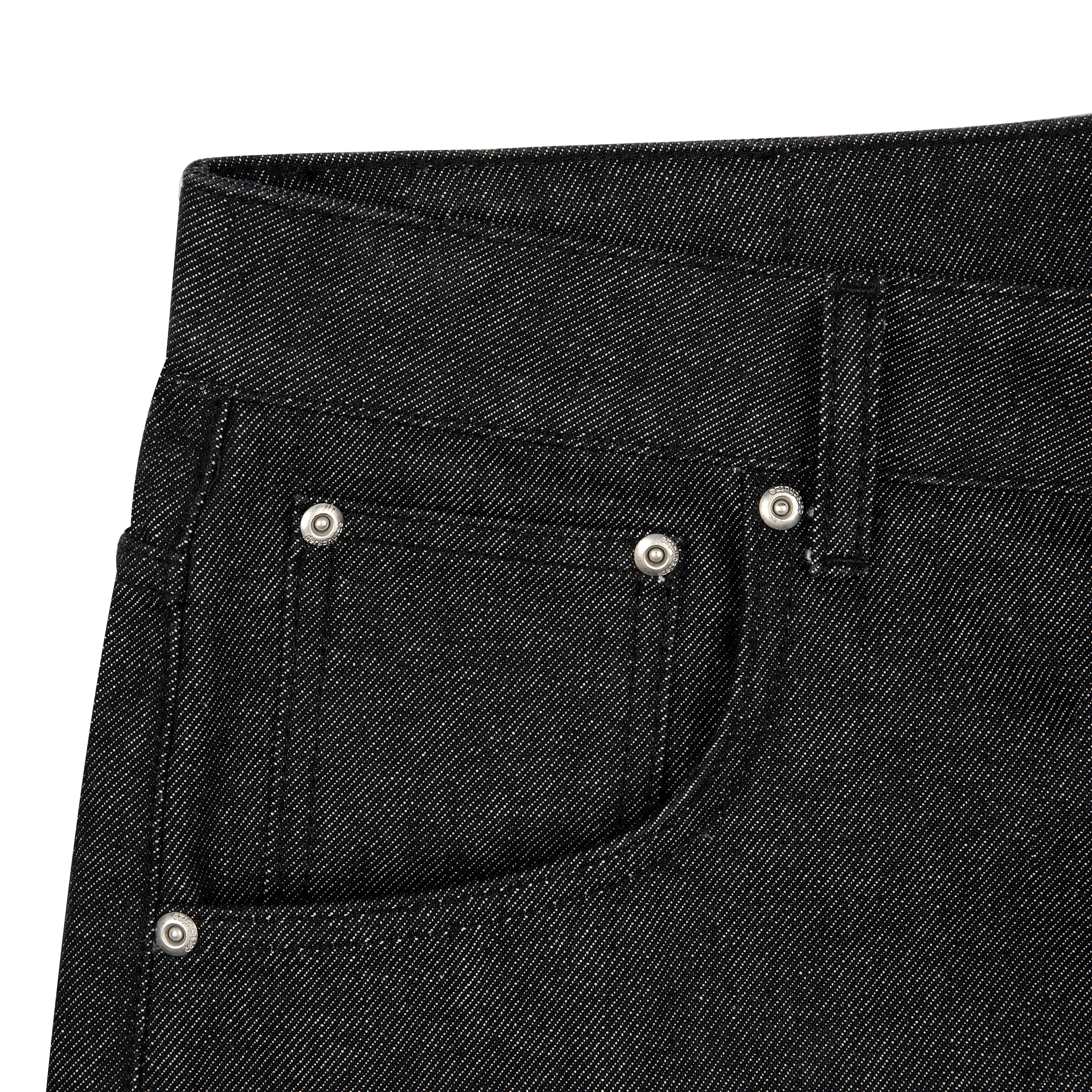 "aziza" black raw Jorts 02 - Image 3