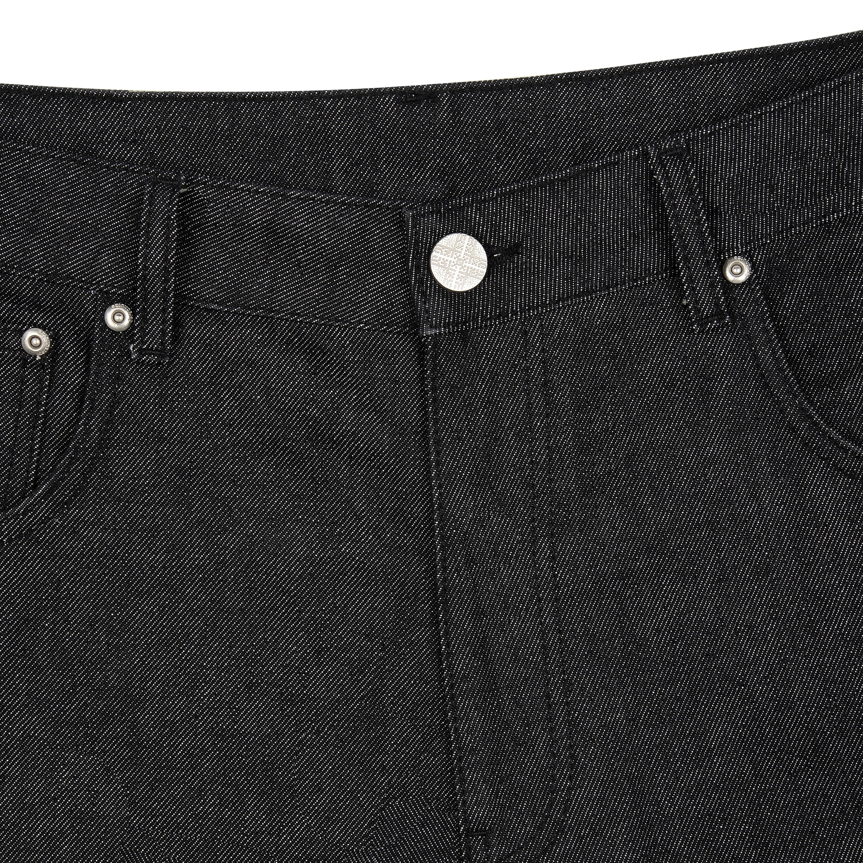 "aziza" black raw Jorts 02 - Image 4