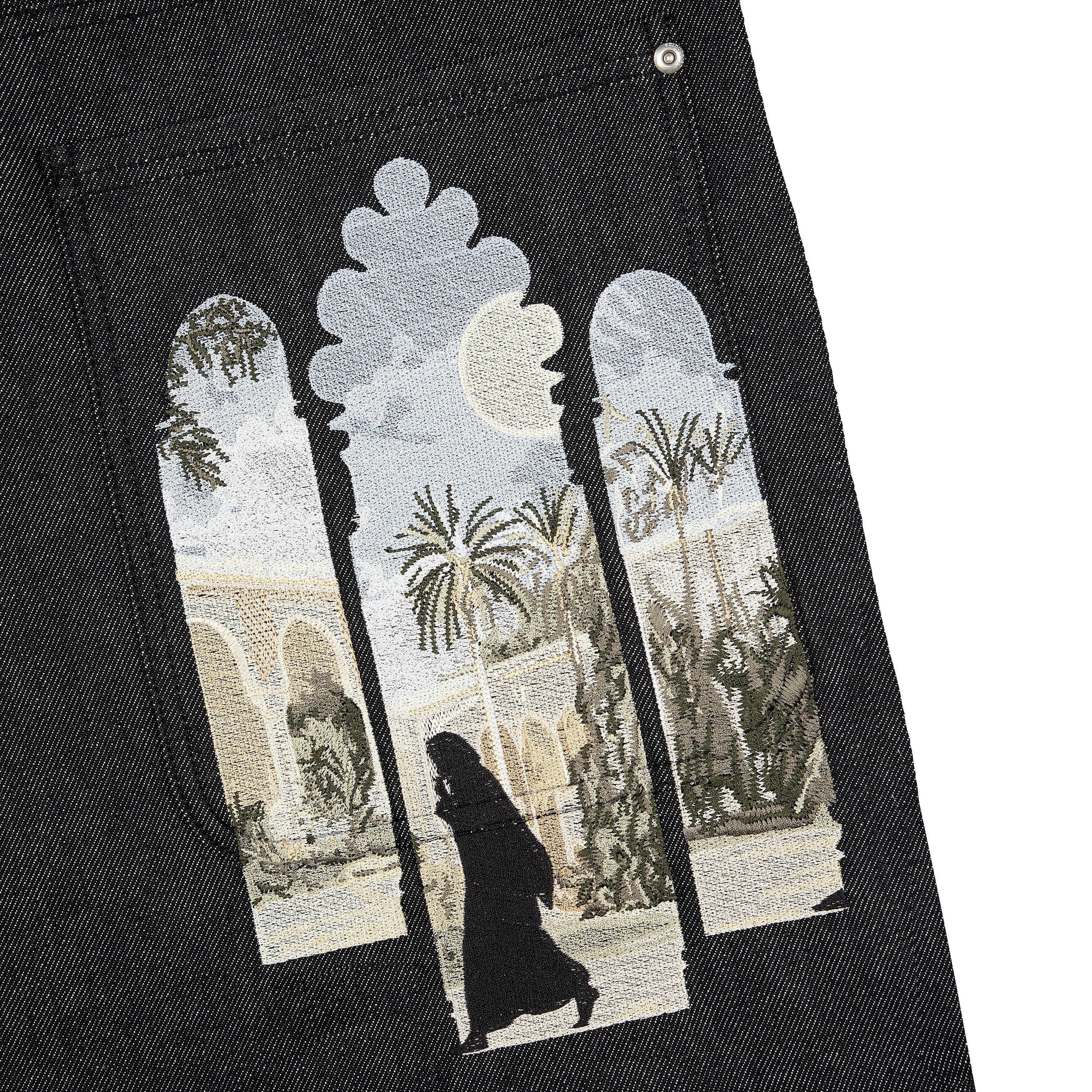 "aziza" black raw Jorts 02 - Image 5