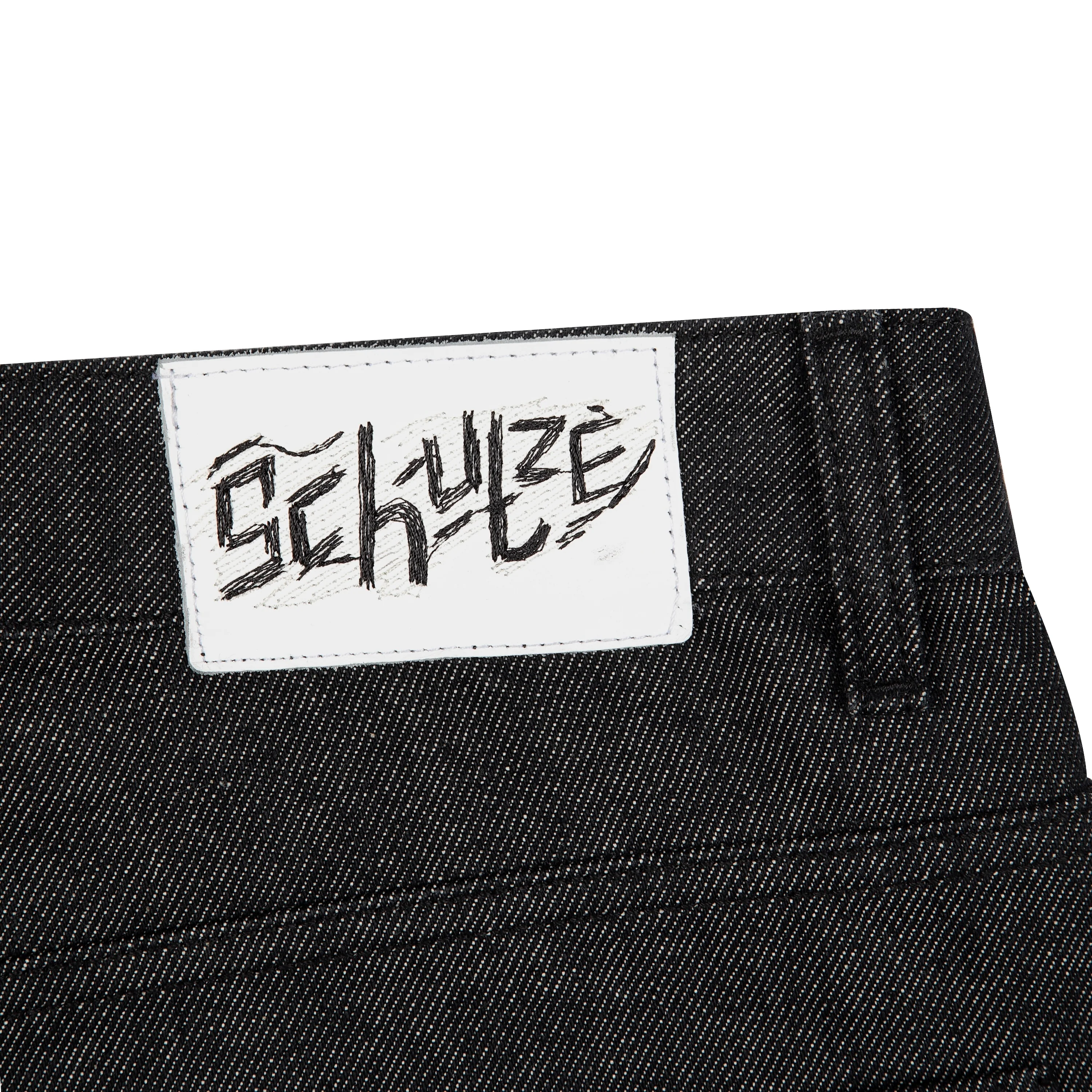 "aziza" black raw Jorts 02 - Image 6