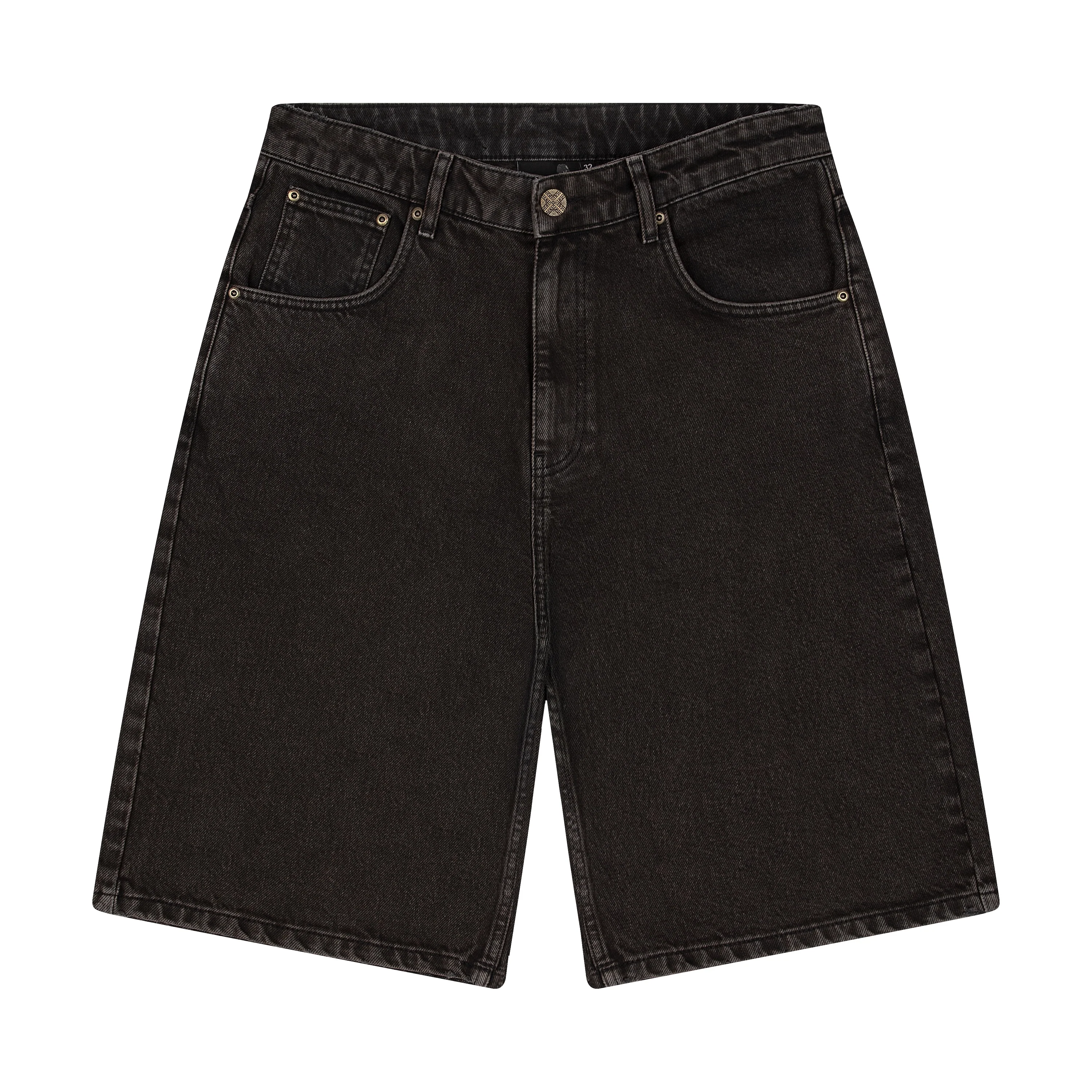 "aziza" brown washed Jorts - Image 2