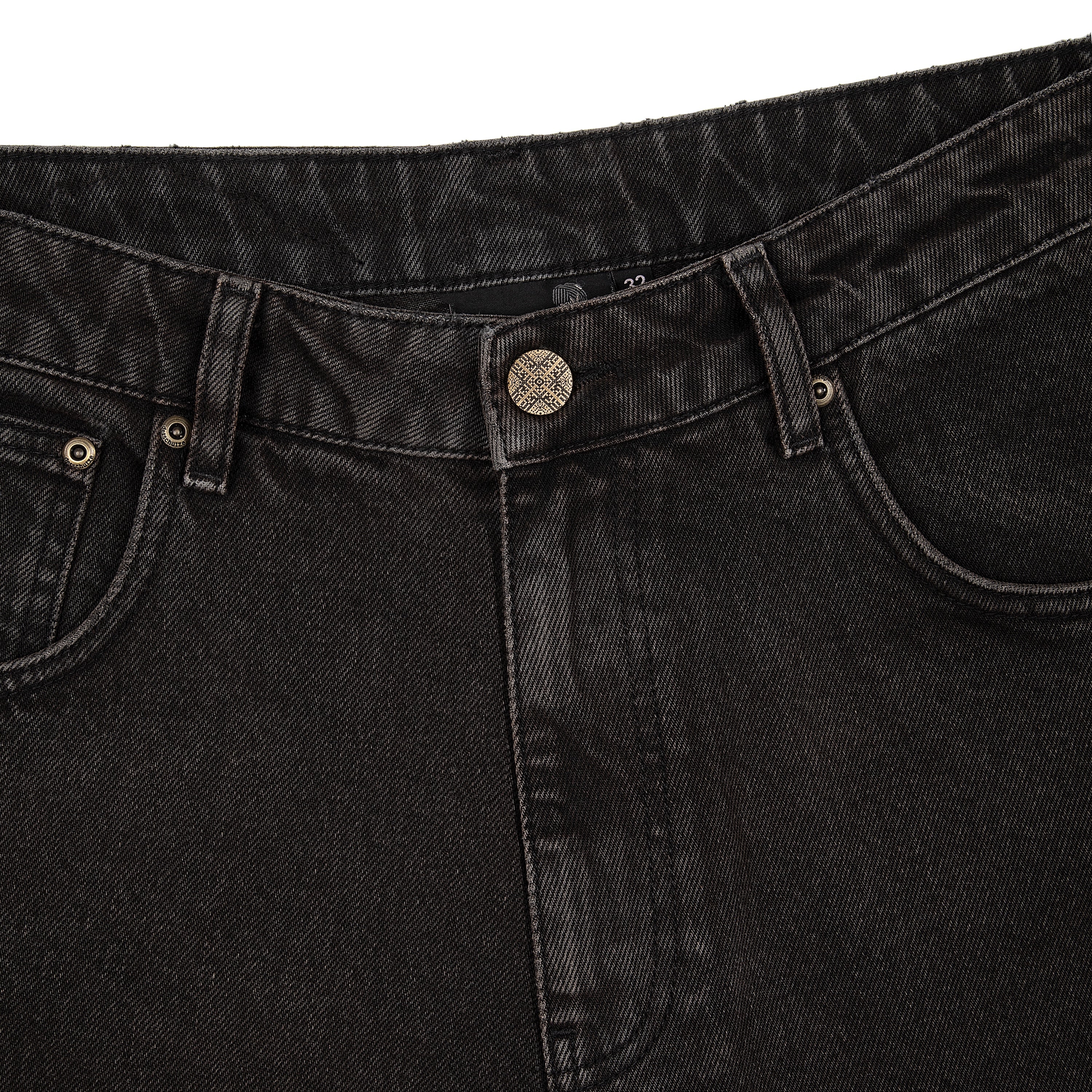 "aziza" brown washed Jorts - Image 4