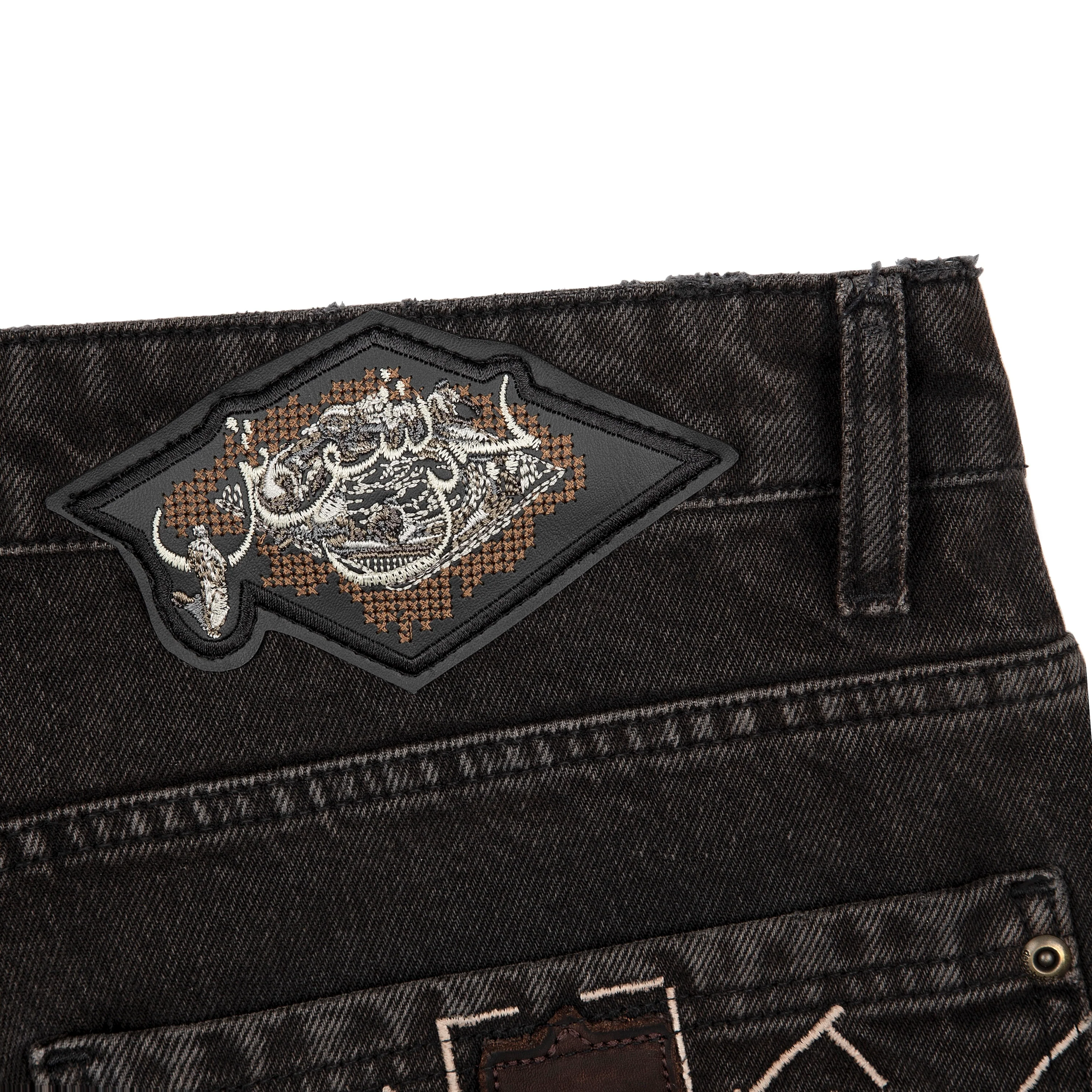 "aziza" brown washed Jorts - Image 6