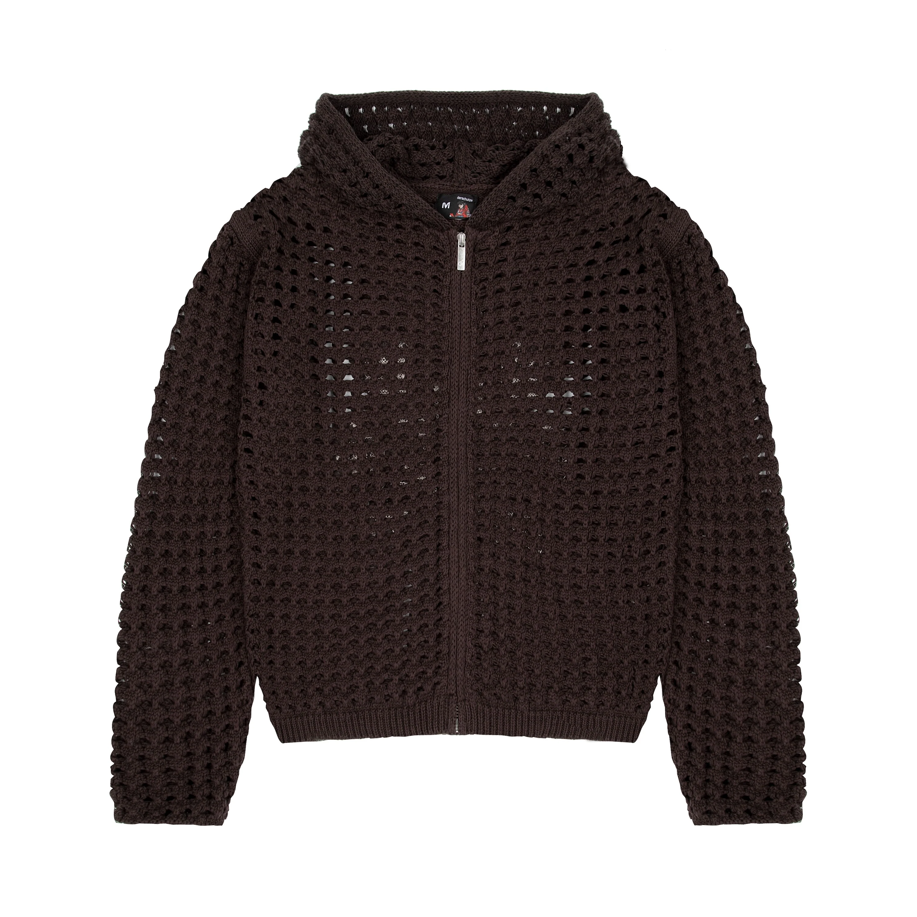 "aziza" crochet zip up brown - Image 2