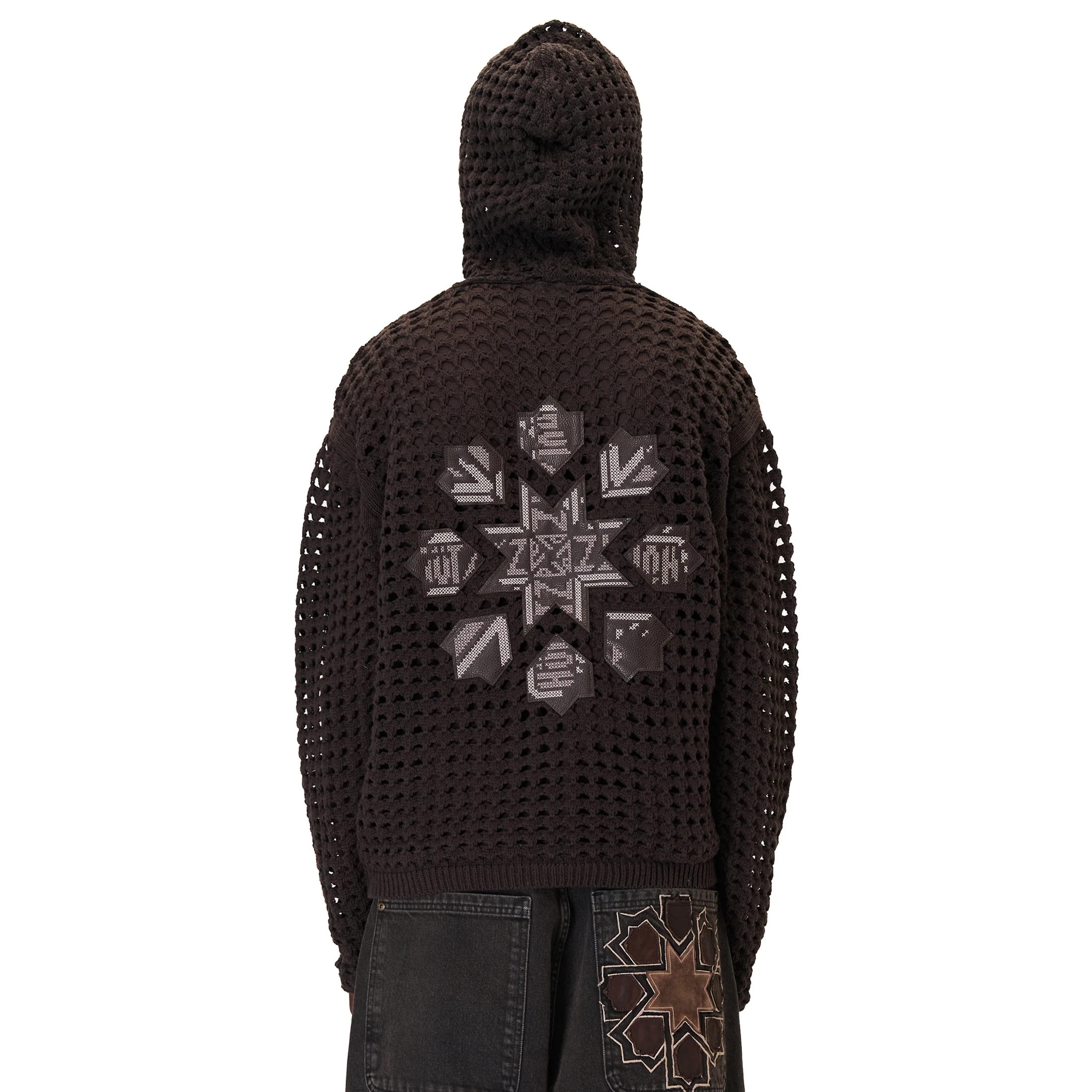 "aziza" crochet zip up brown - Image 9