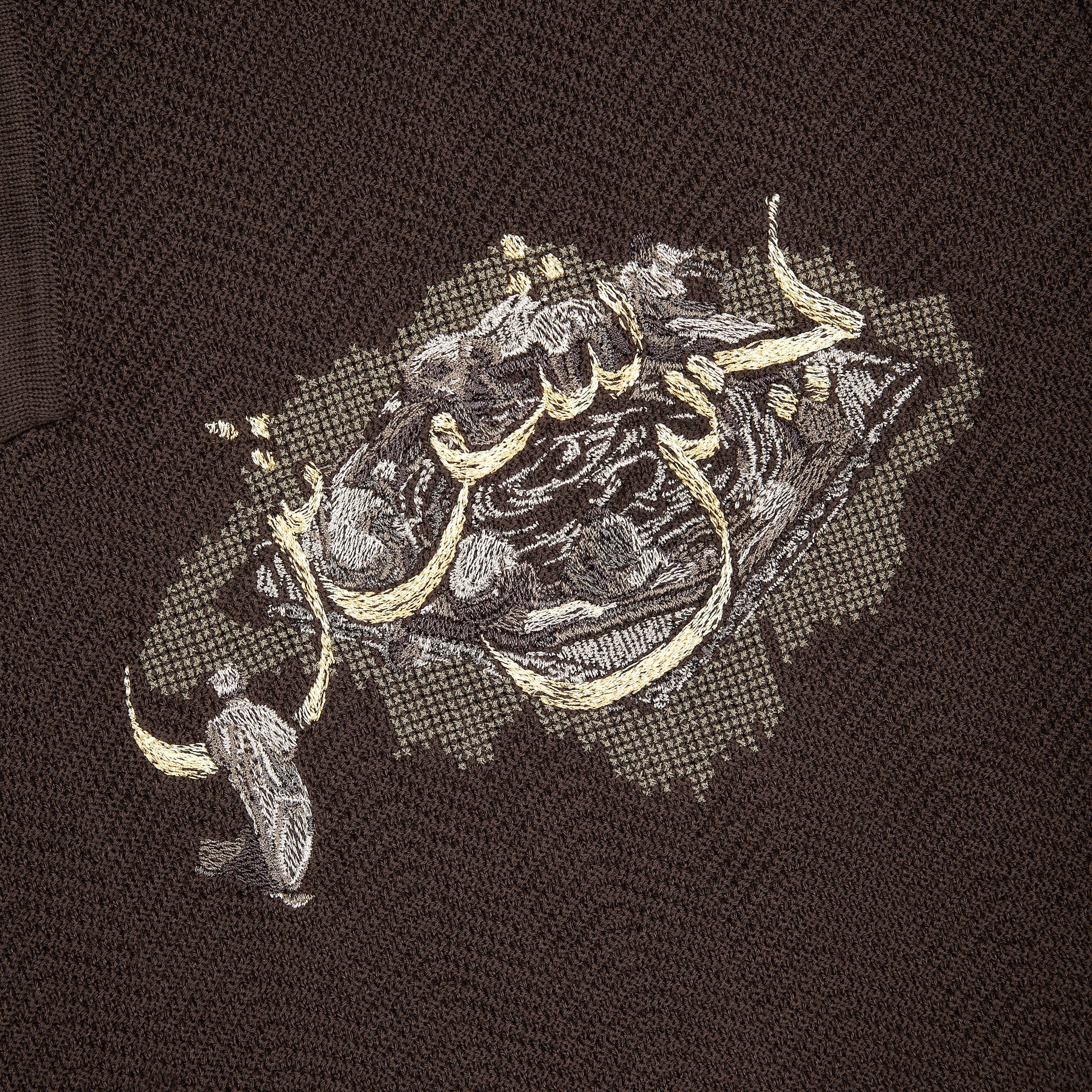 "aziza" polo Knit brown - Image 4