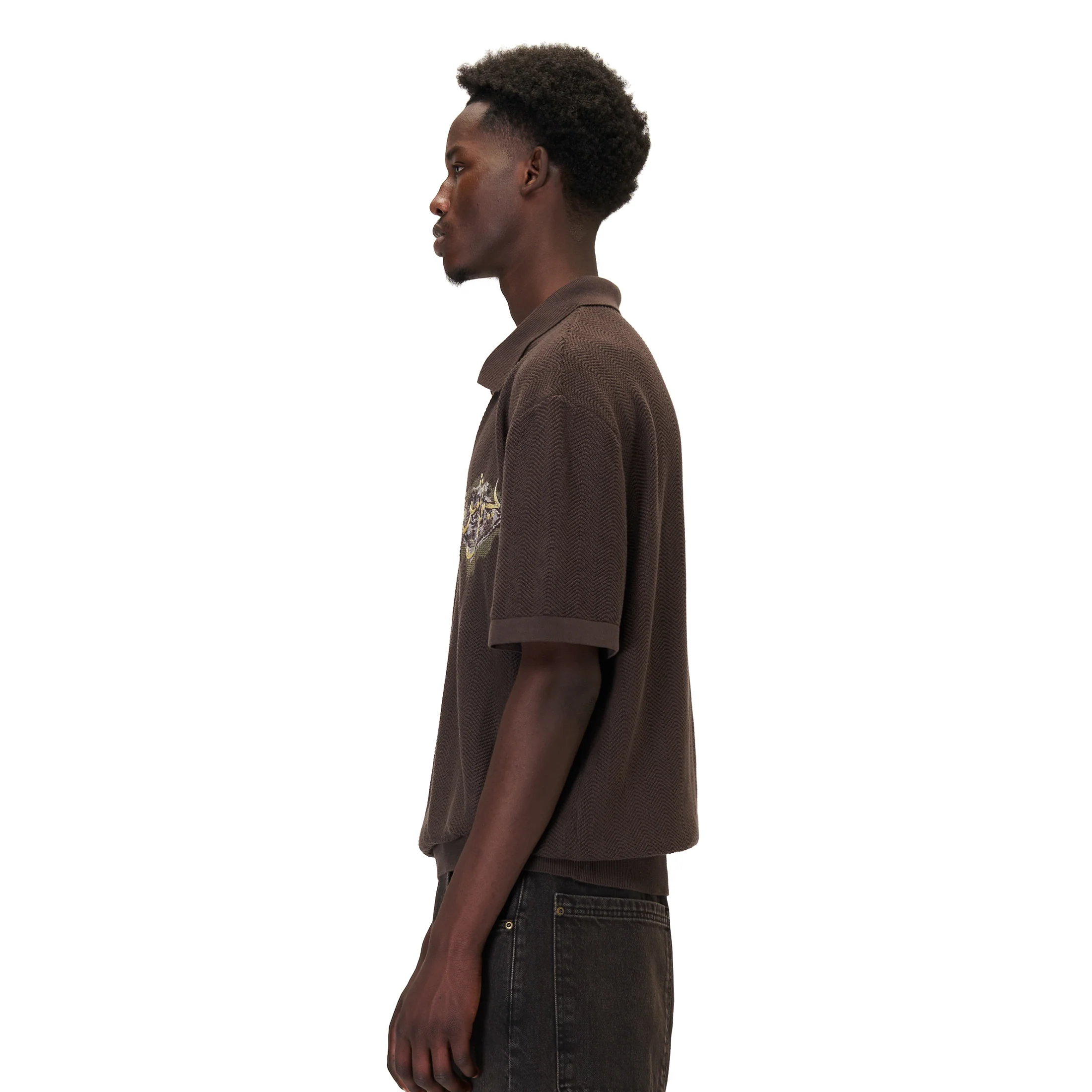 "aziza" polo Knit brown - Image 6