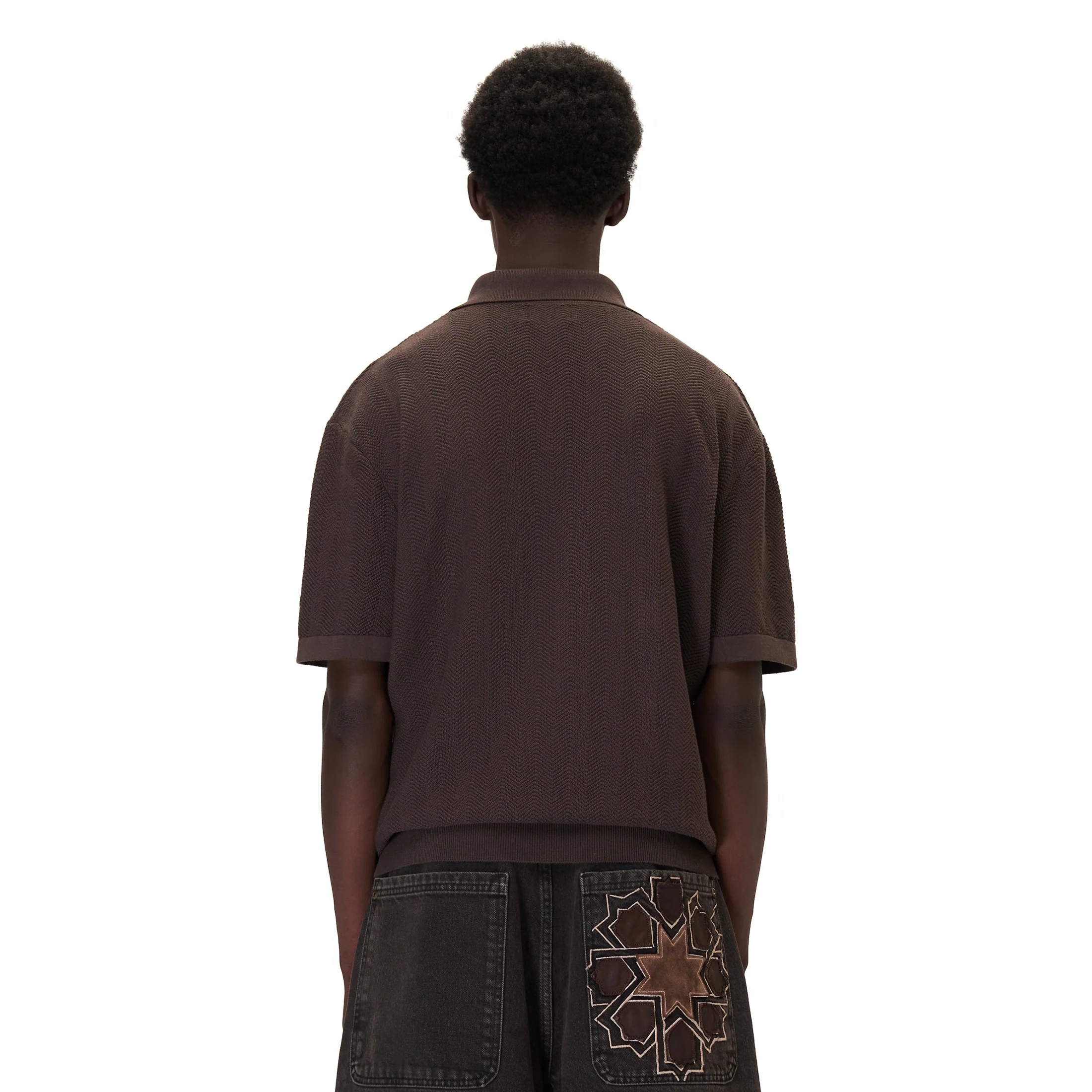"aziza" polo Knit brown - Image 7