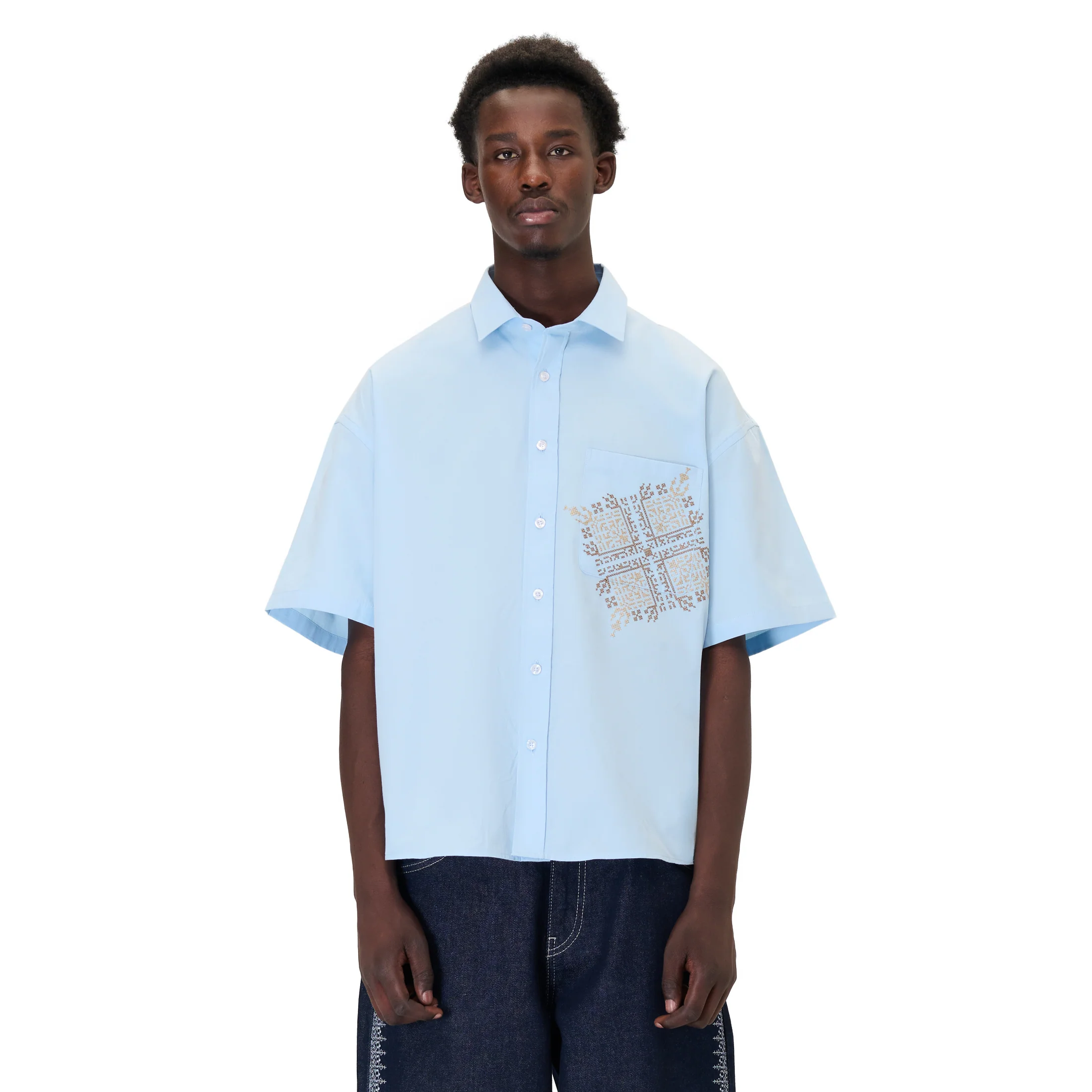 "aziza" Shirt blue - Image 7