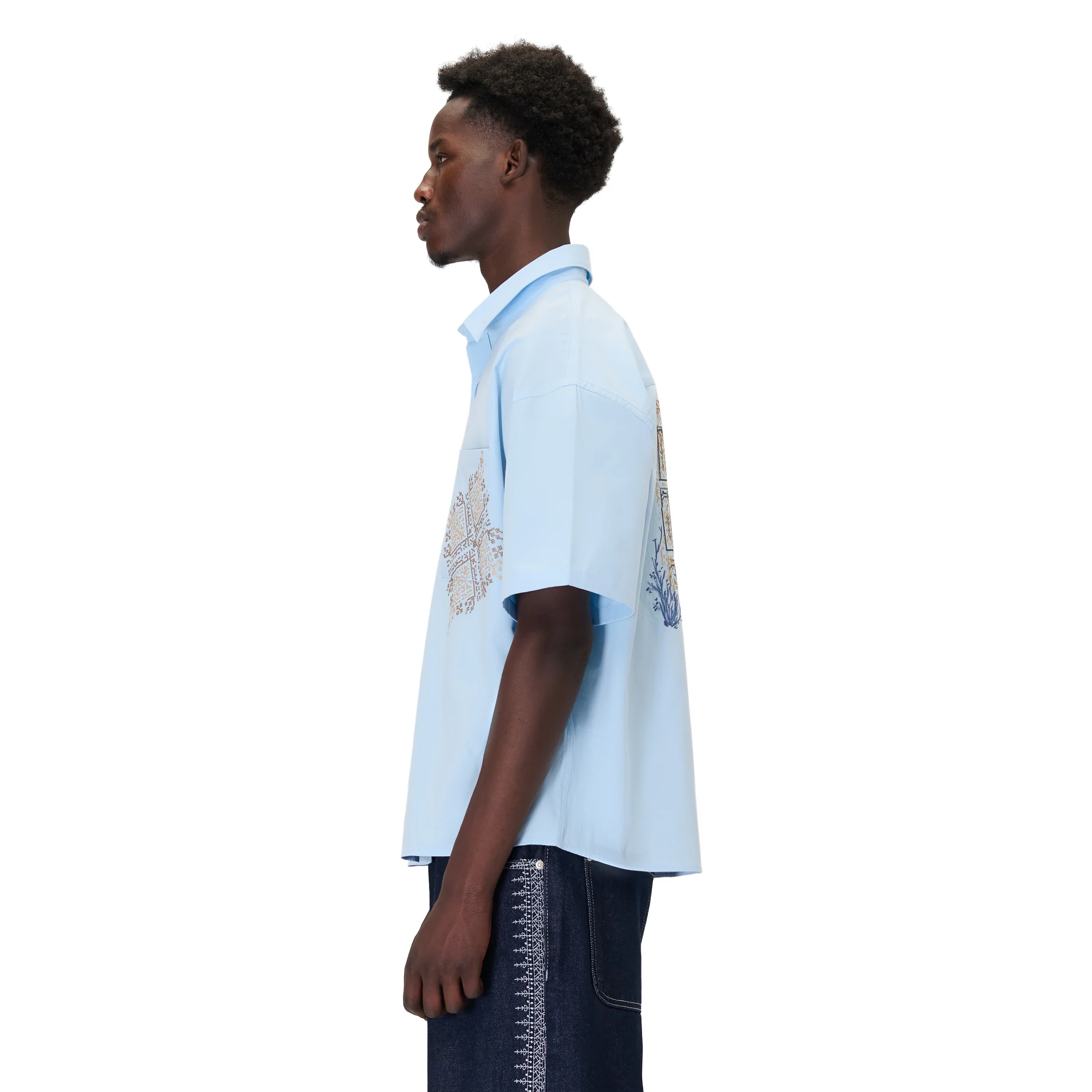 "aziza" Shirt blue - Image 8