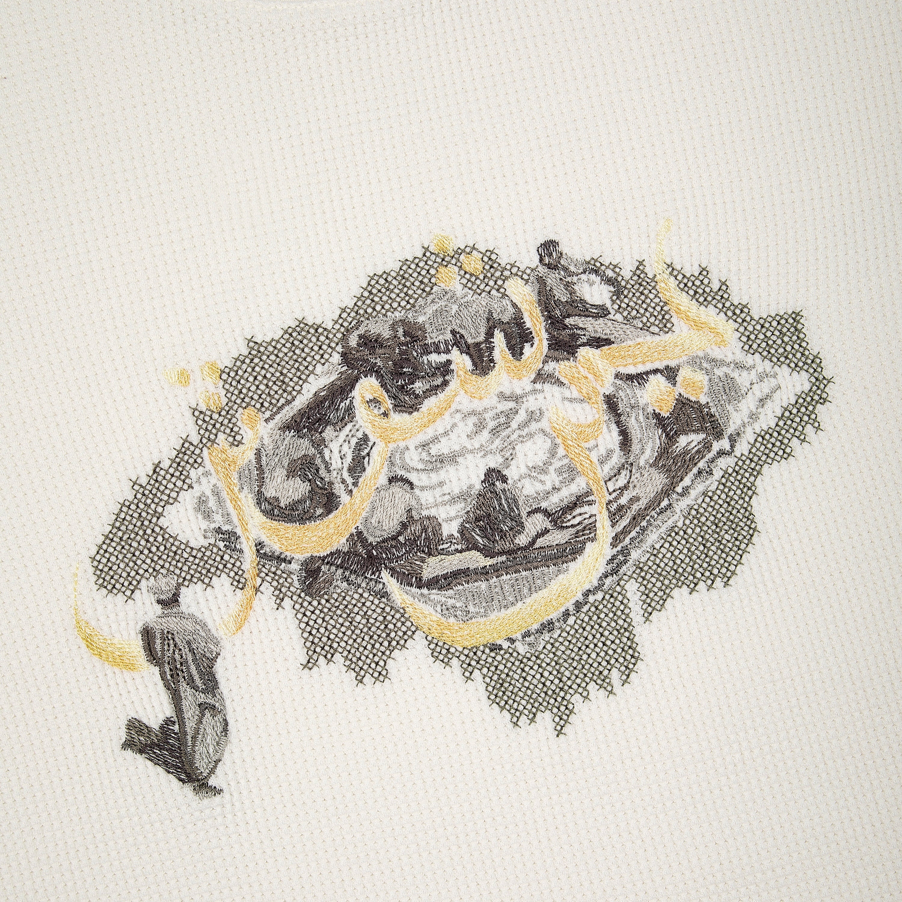 "aziza" waffle Longsleeve off white - Image 4
