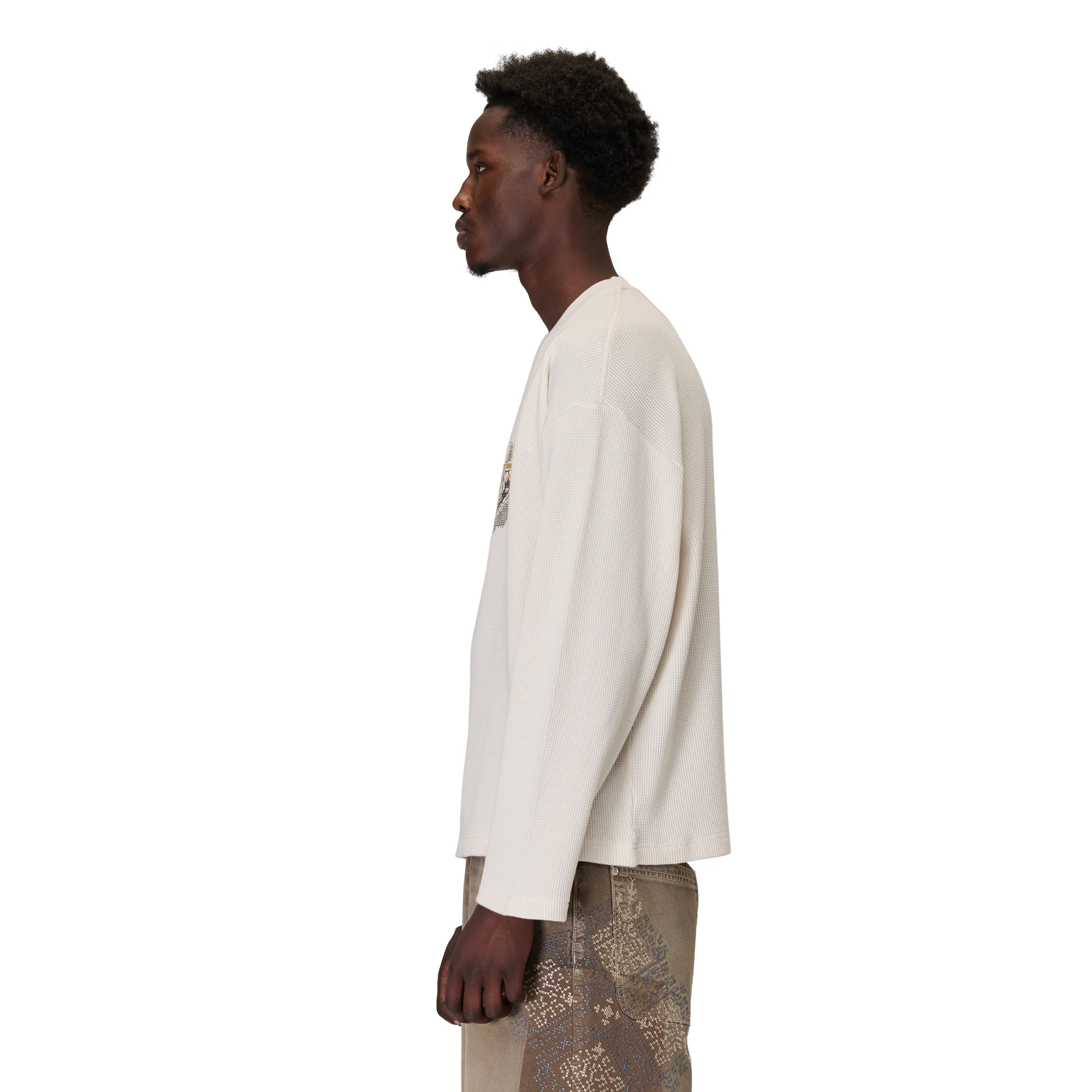 "aziza" waffle Longsleeve off white - Image 6