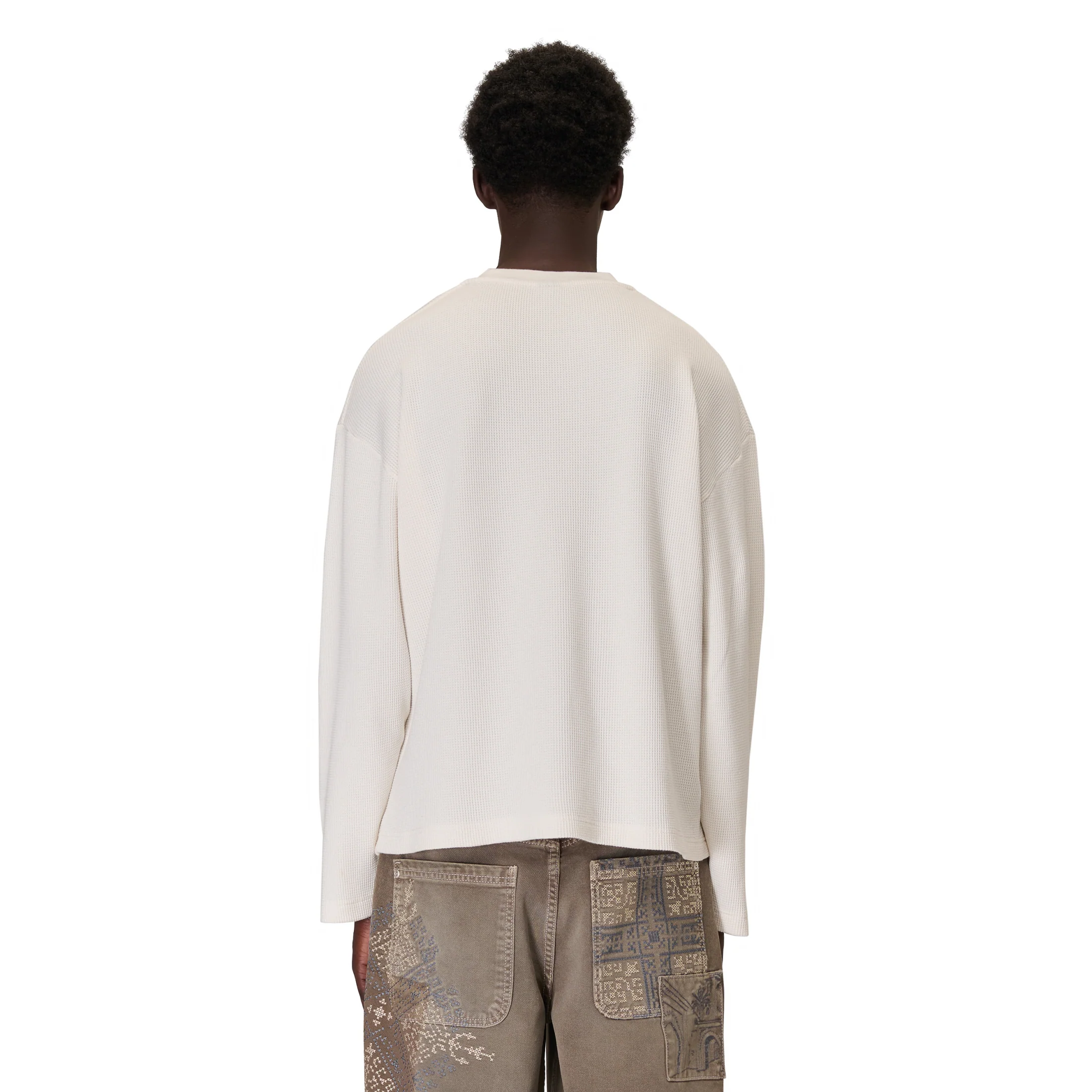 "aziza" waffle Longsleeve off white - Image 7