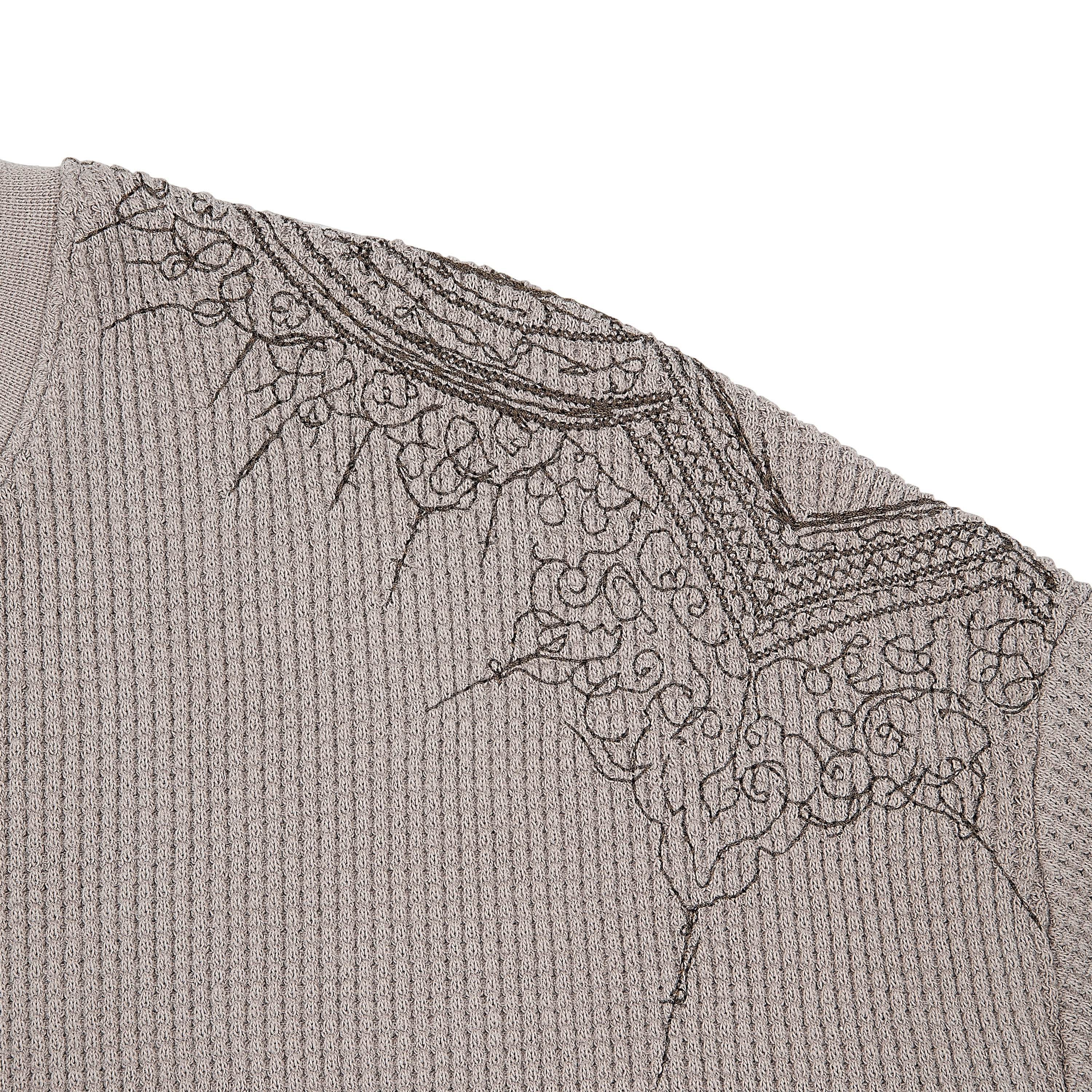"aziza" waffle Longsleeve taupe - Image 4