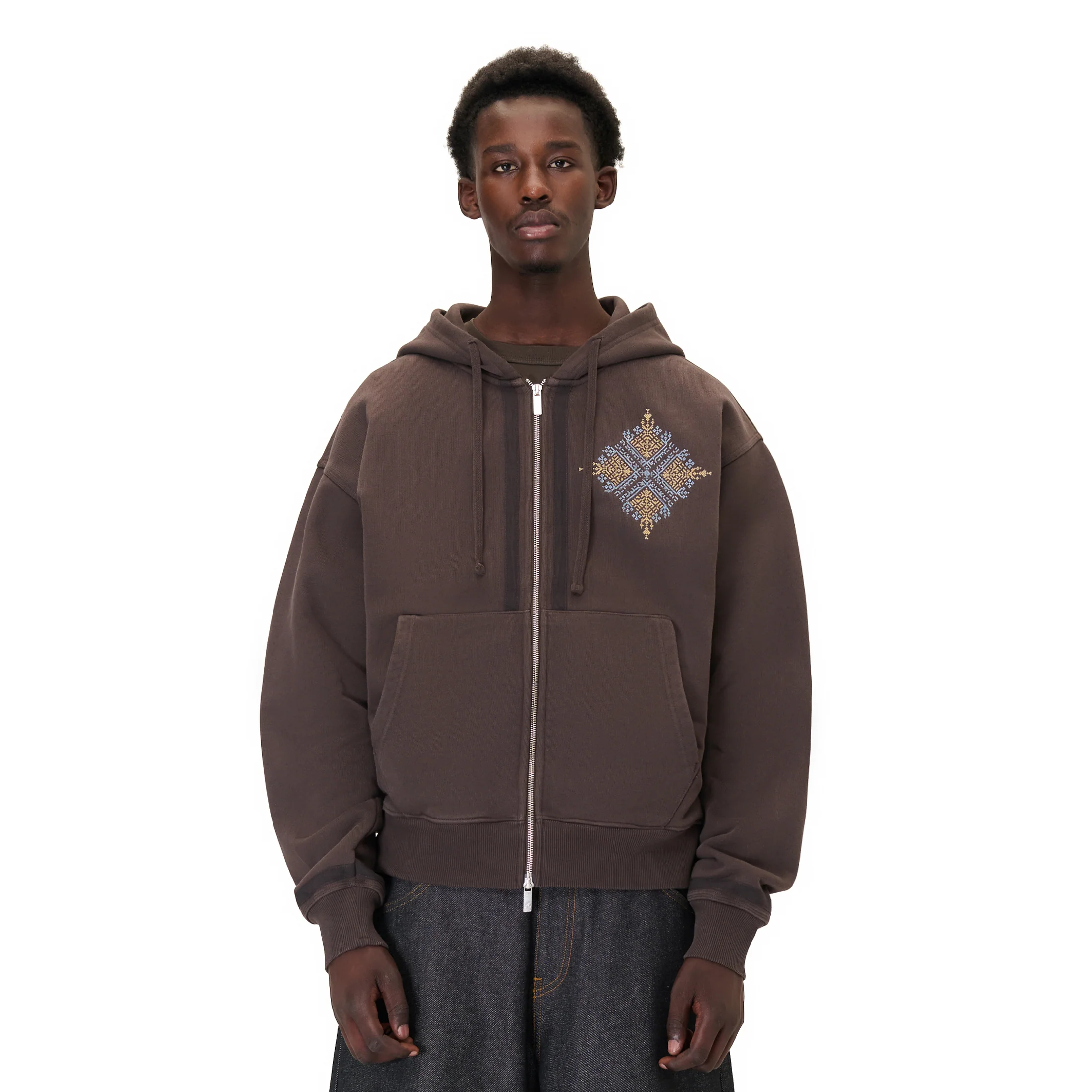 "aziza" Zip Up brown - Image 7