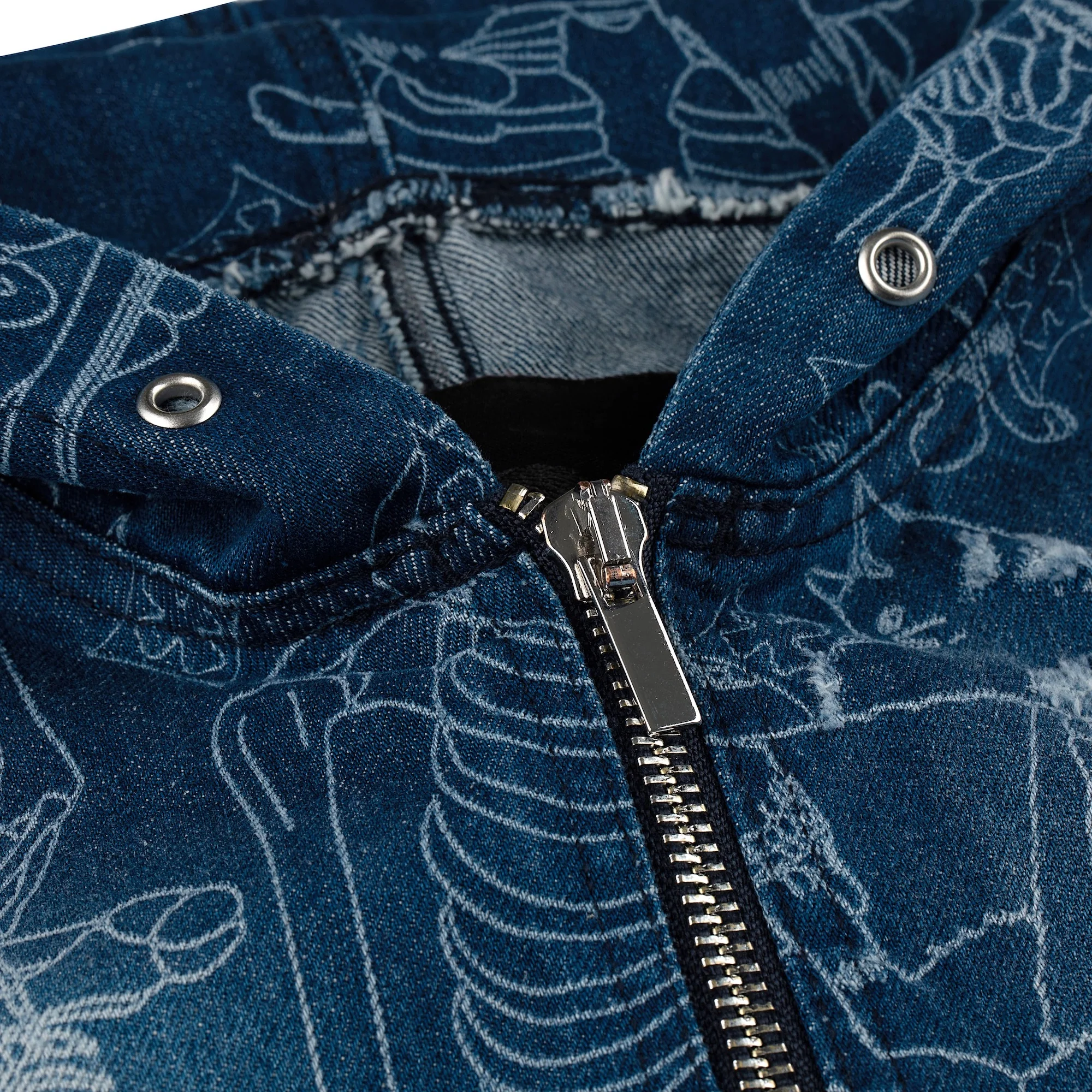 "best friends" denim Zip Up - Image 3