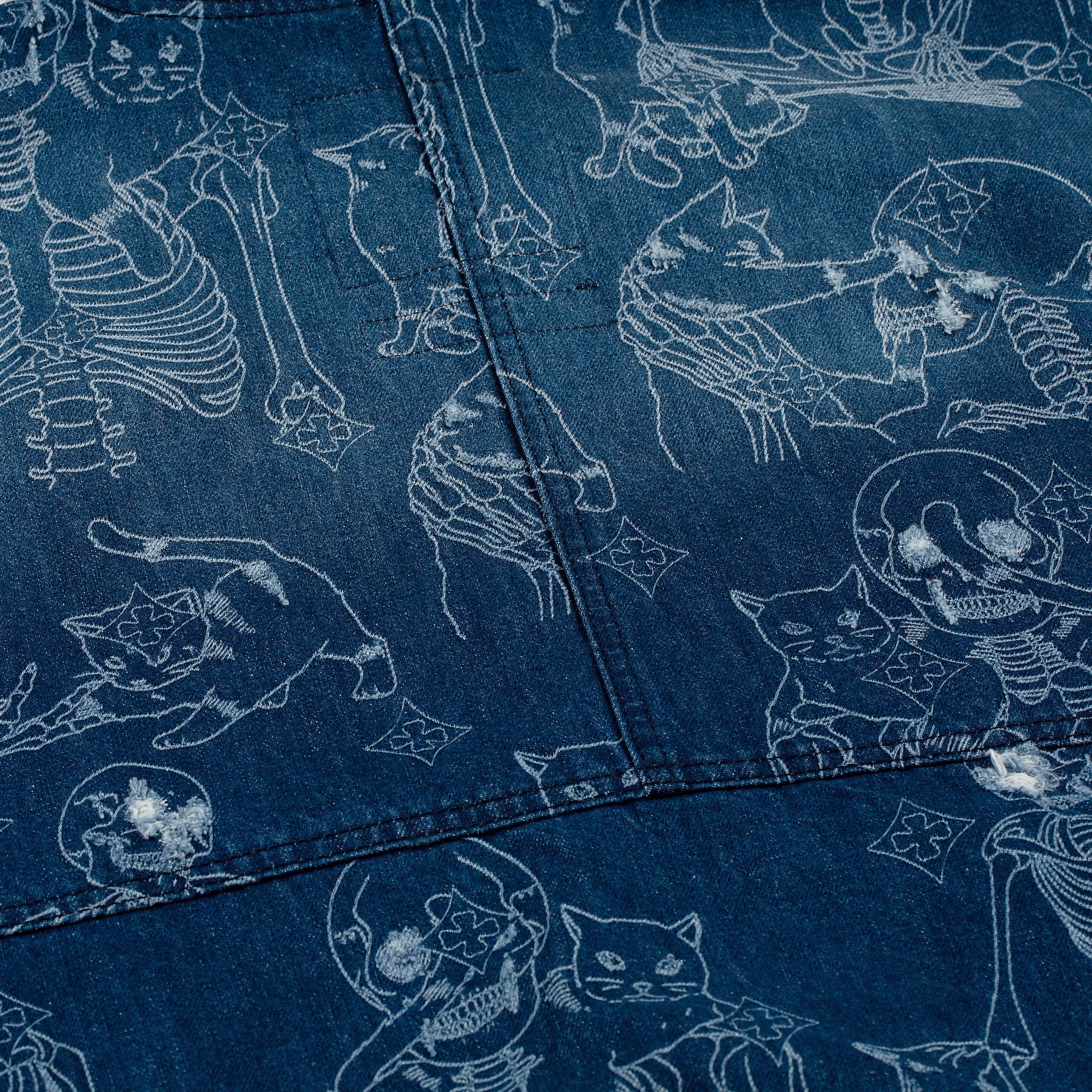 "best friends" denim Zip Up - Image 5