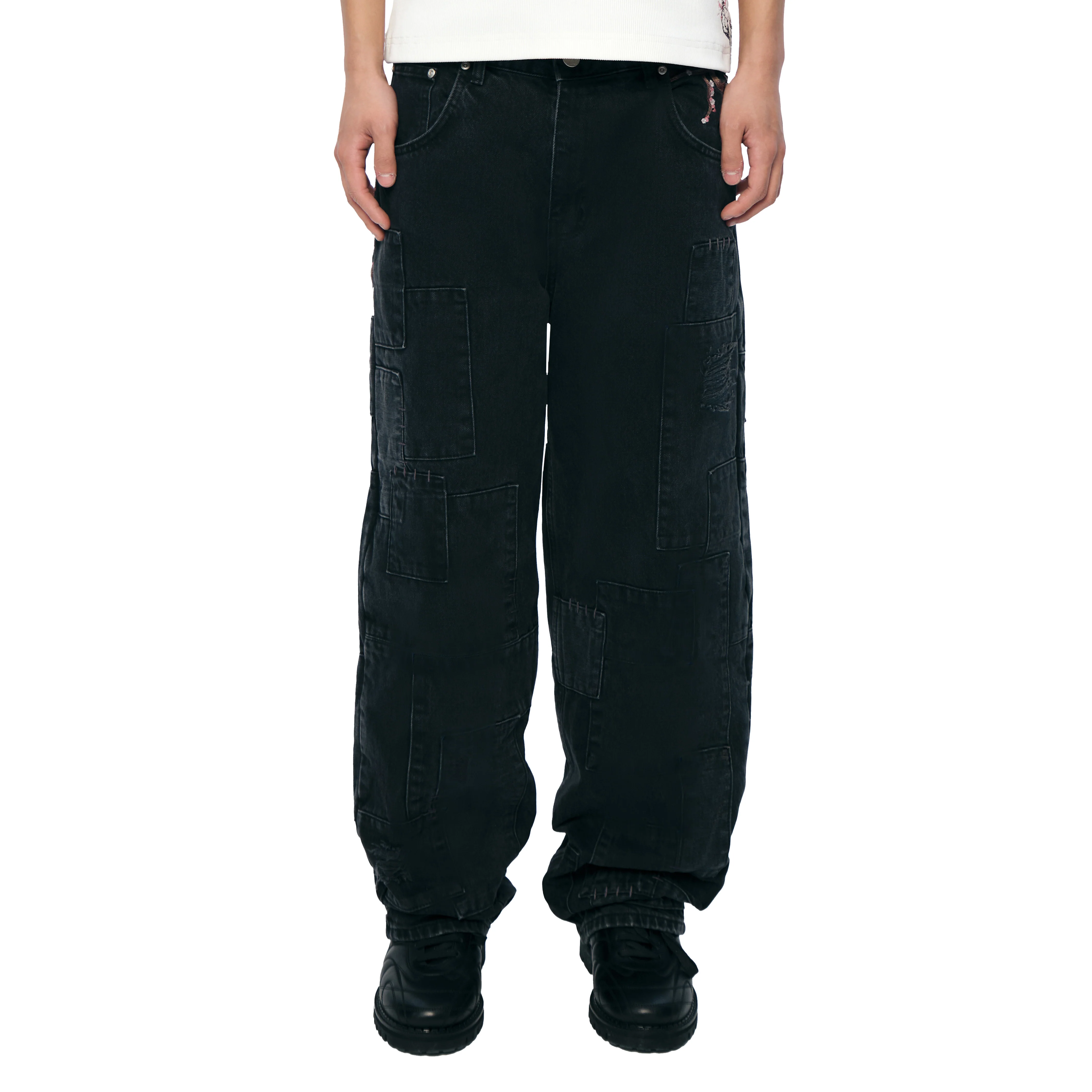 "blossom v2" patchwork Denim black - Image 10