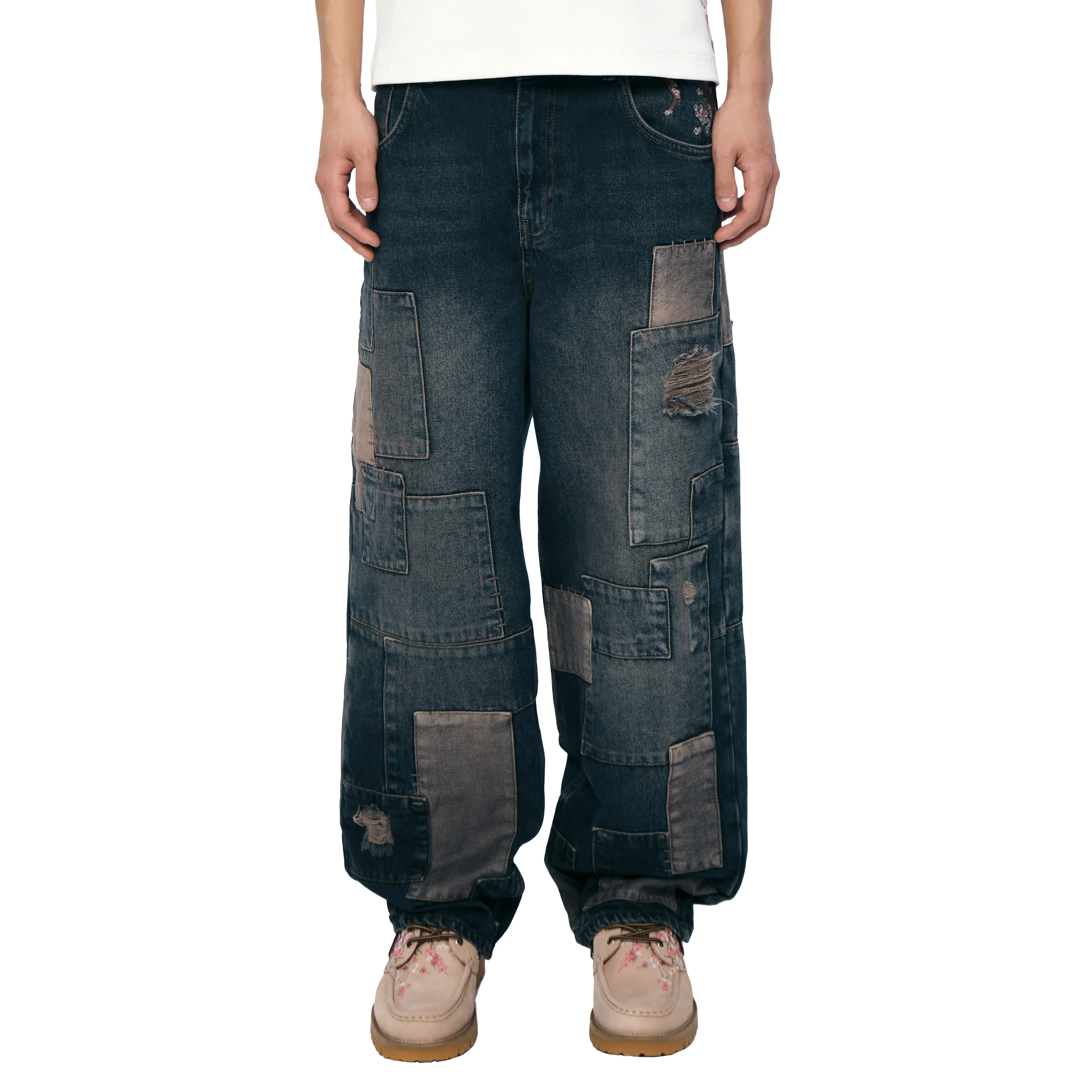 "blossom v2" patchwork Denim dark indigo - Image 10