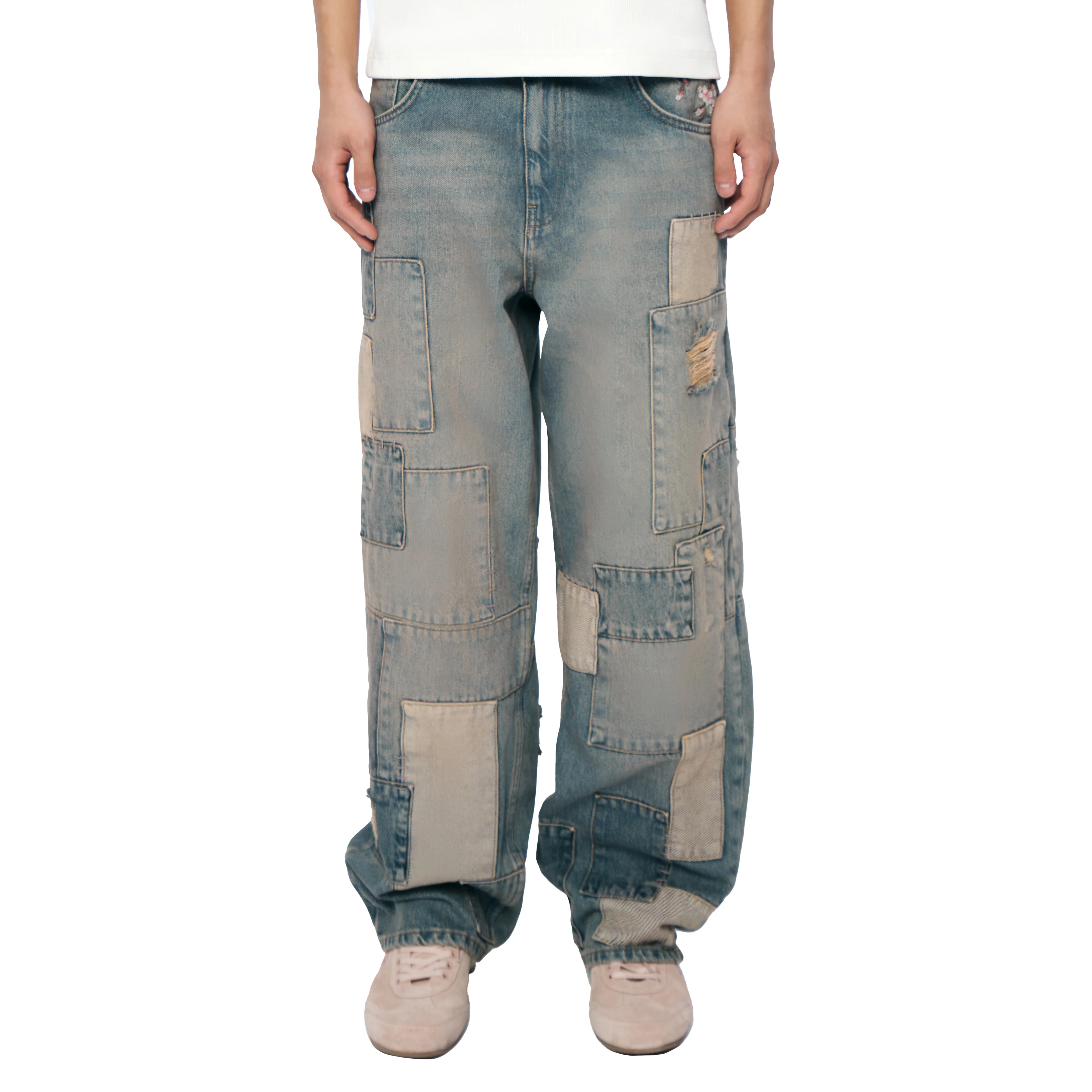 "blossom v2" patchwork Denim light blue - Image 10
