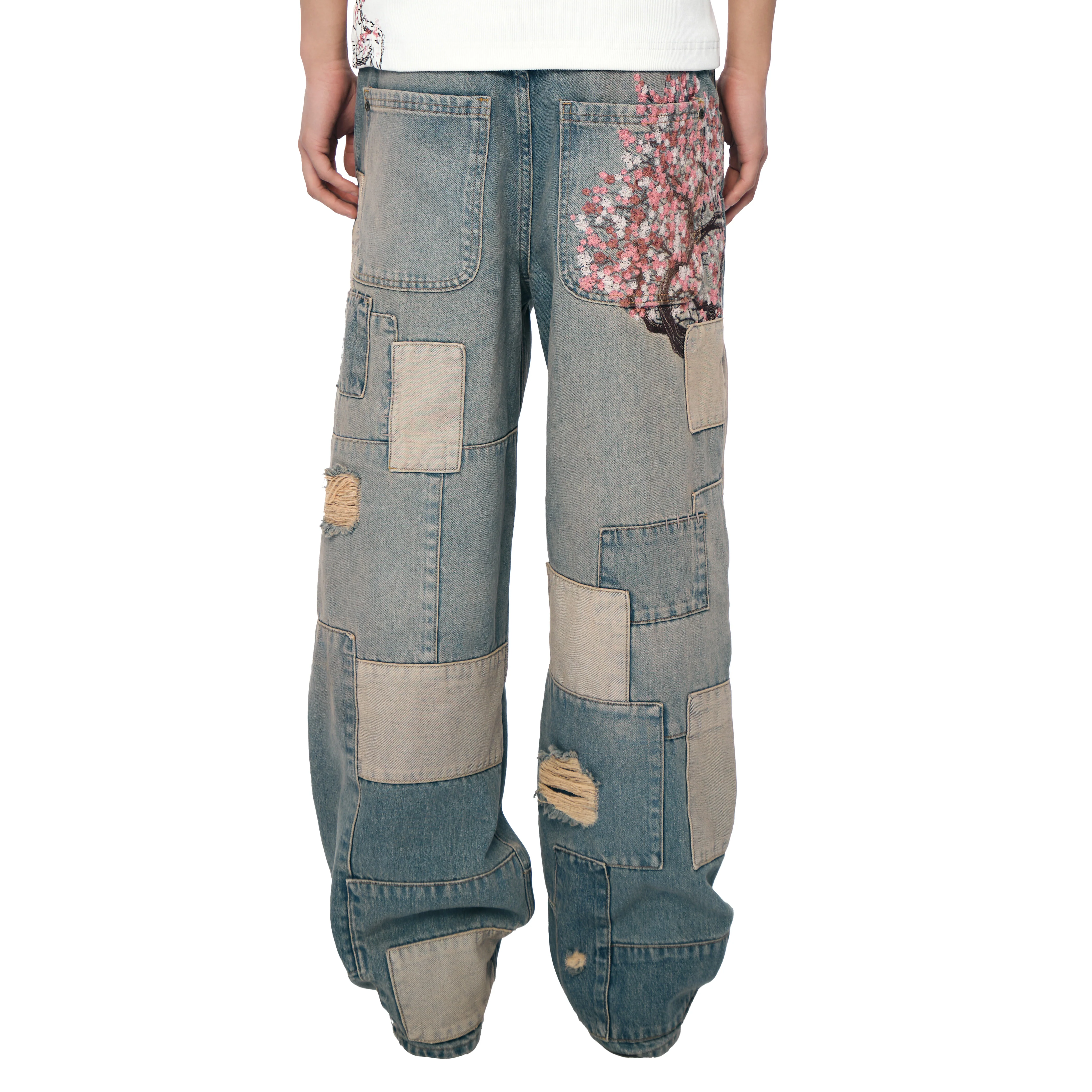 "blossom v2" patchwork Denim light blue - Image 11