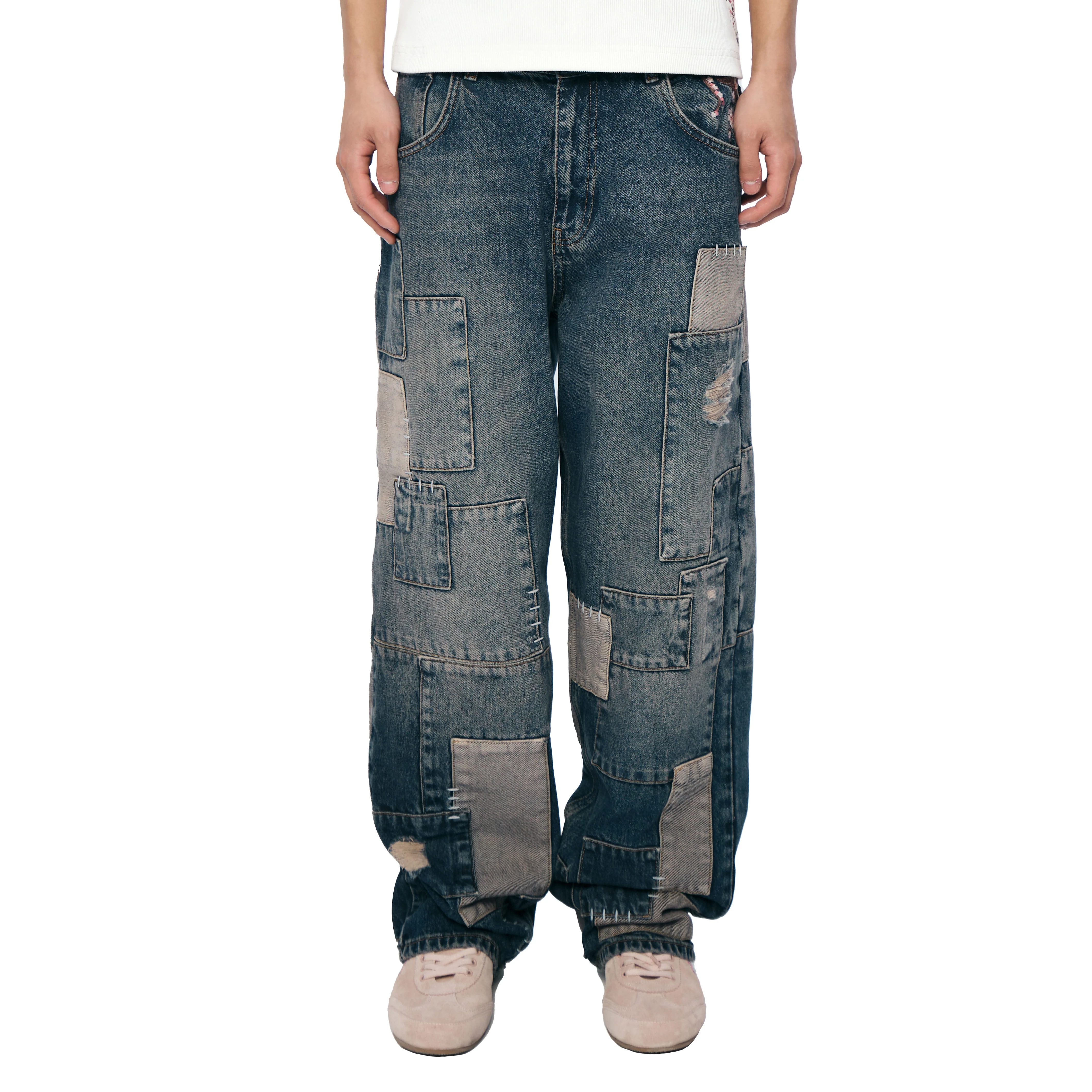 "blossom v2" patchwork washed Denim - Image 10