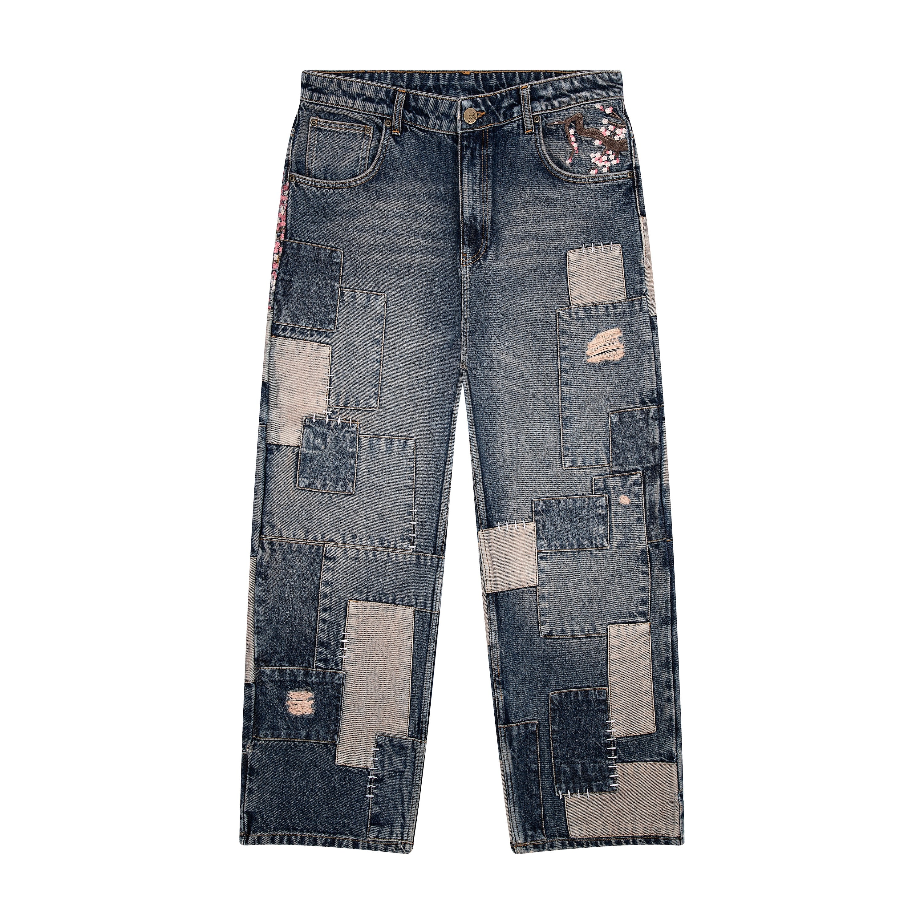 "blossom v2" patchwork washed Denim - Image 2