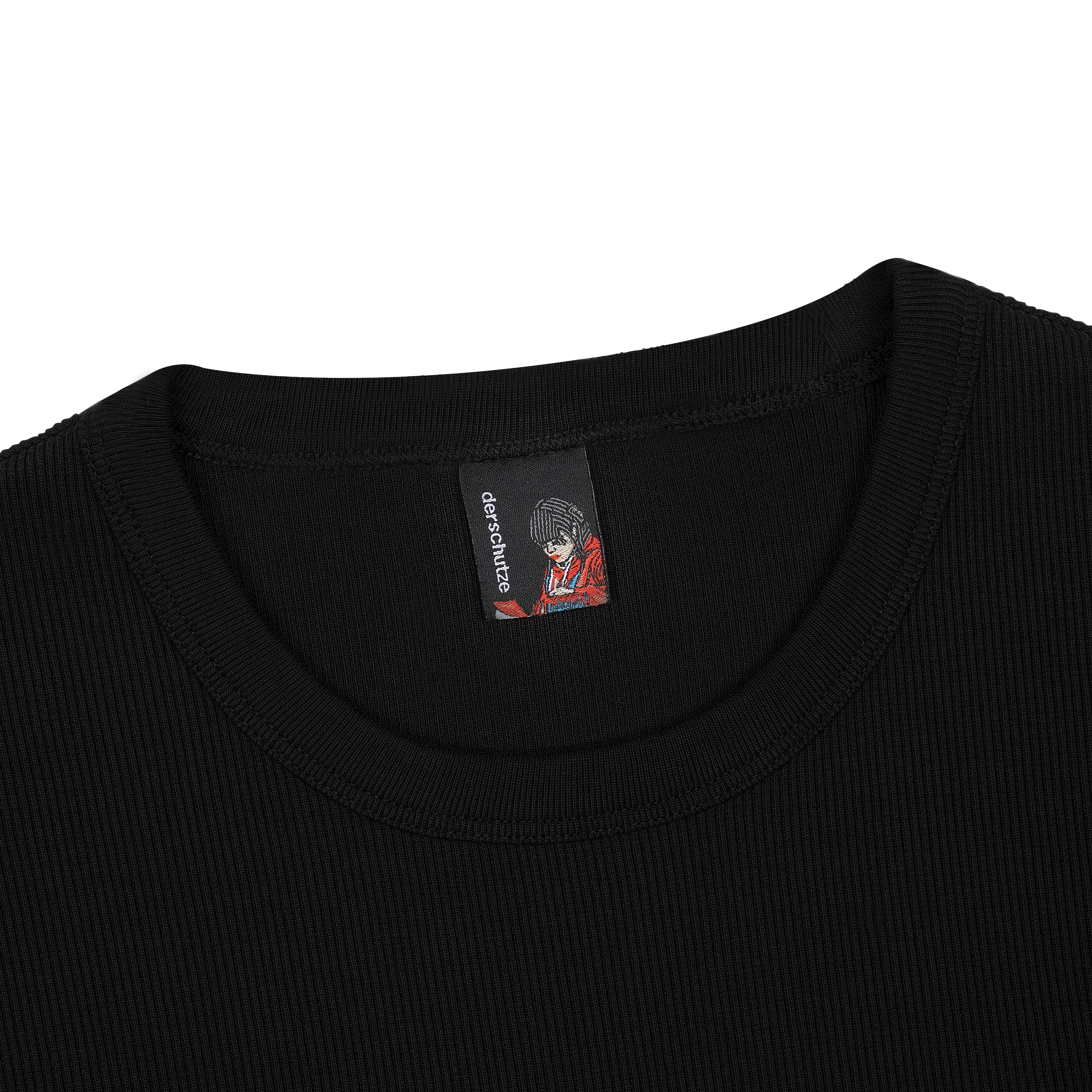 "blossom v3" ribbed T Shirt black - Image 3