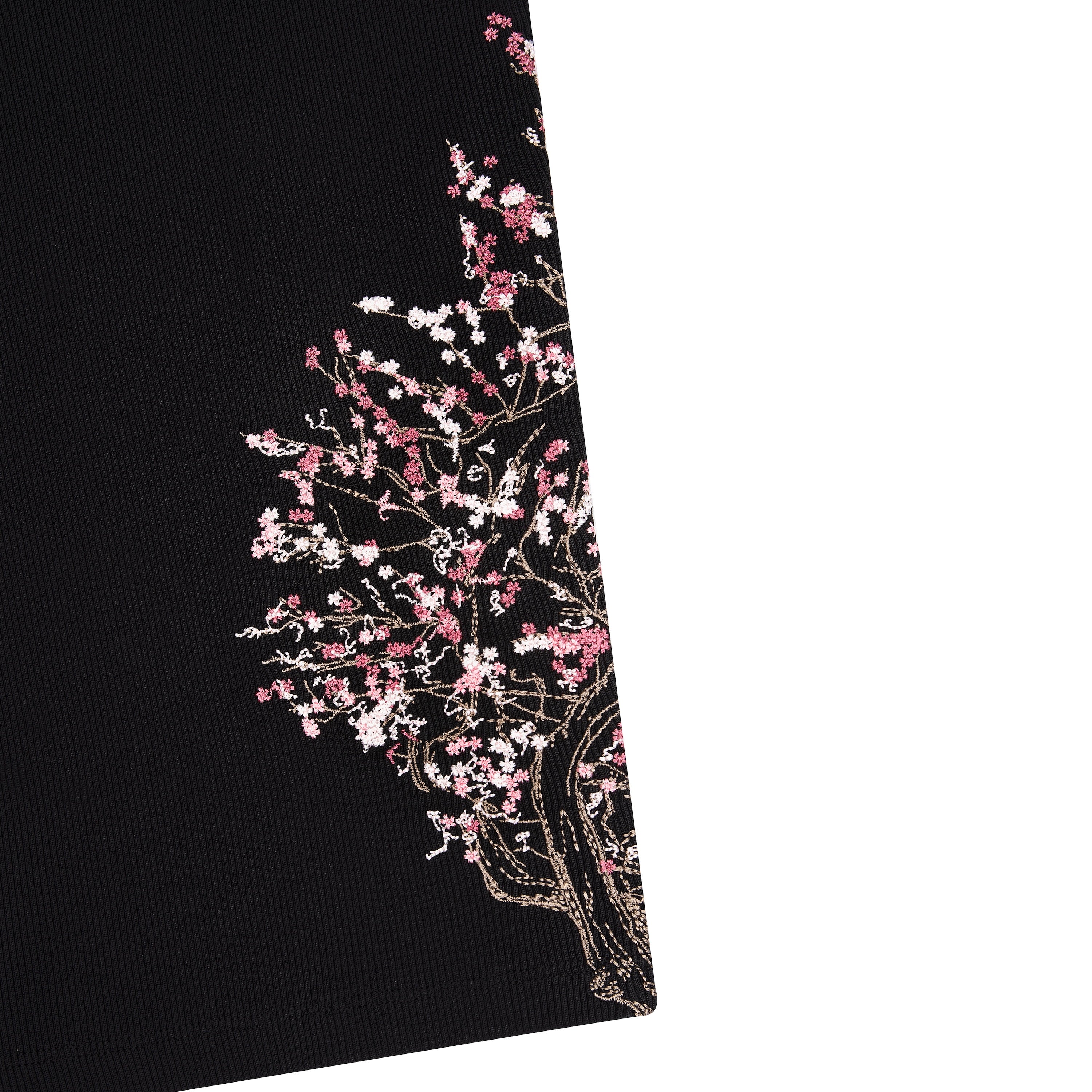 "blossom v3" ribbed T Shirt black - Image 4