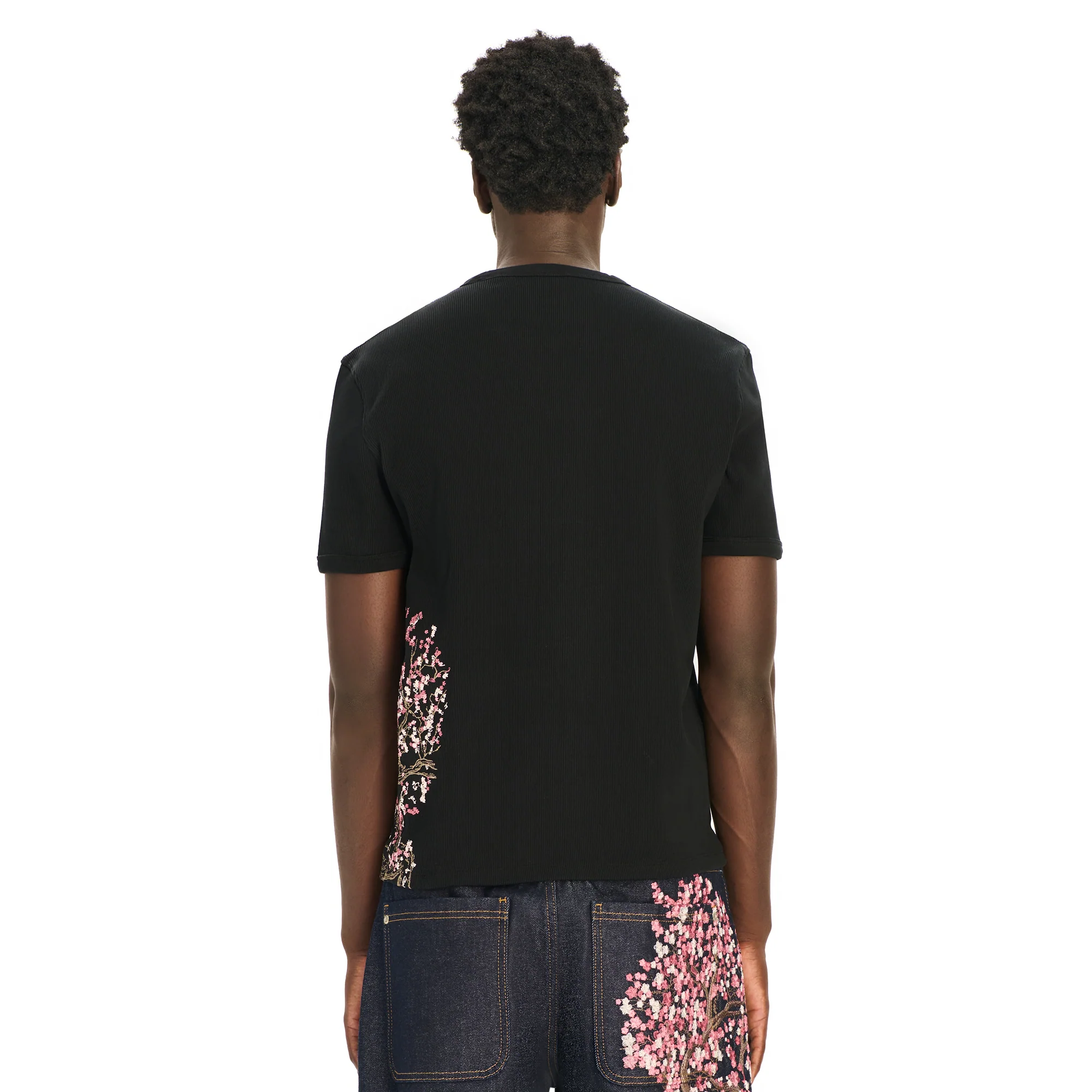 "blossom v3" ribbed T Shirt black - Image 9