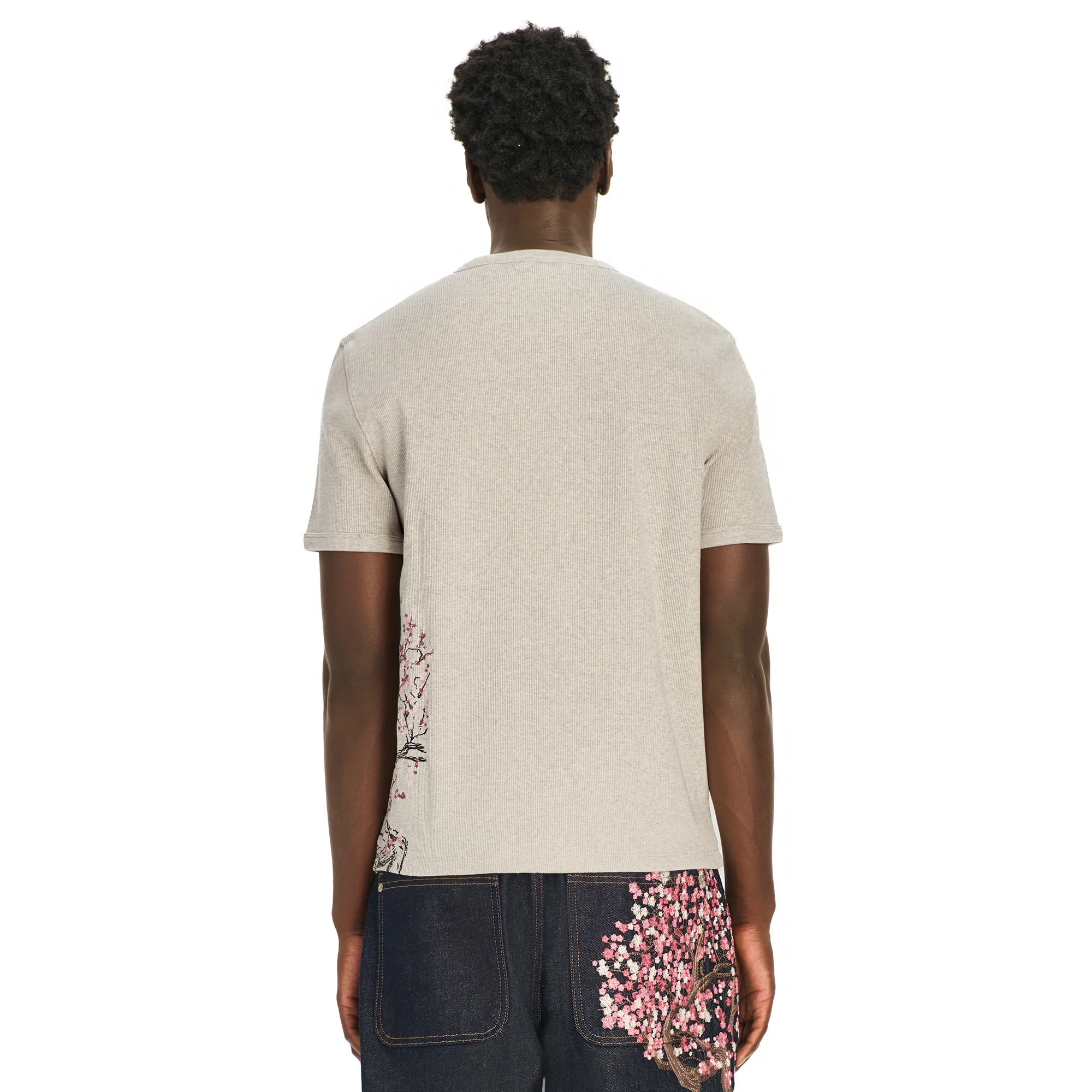 "blossom v3" ribbed T Shirt grey - Image 9