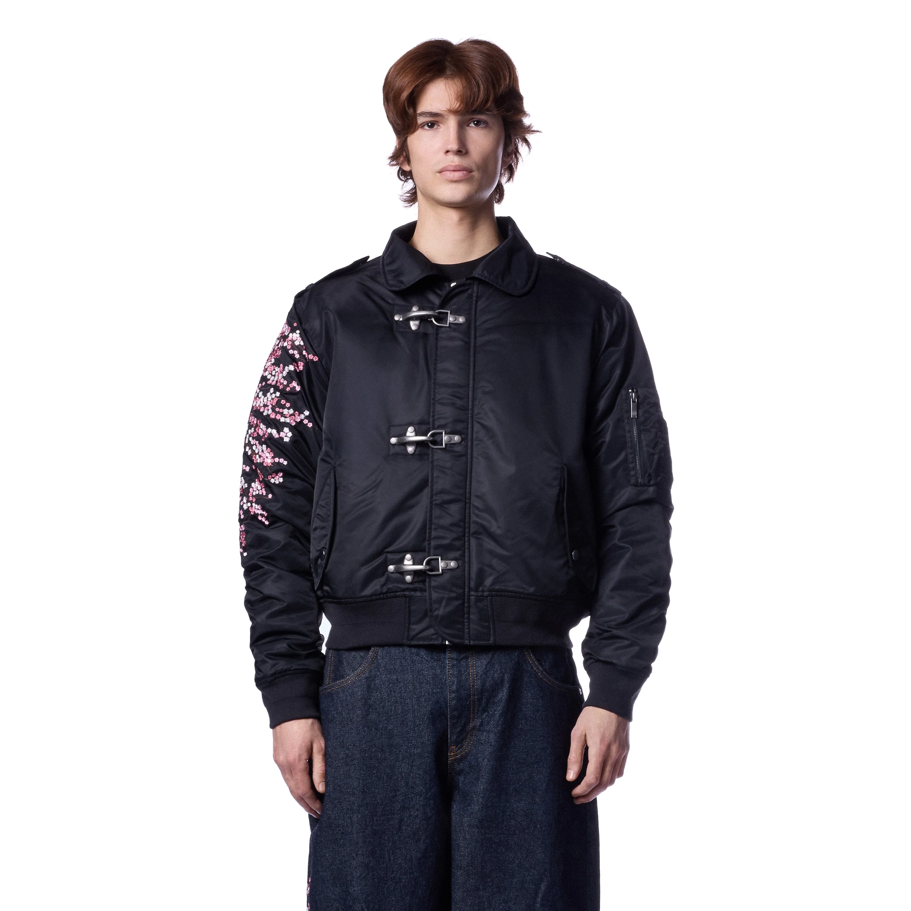 "blossom v3" bomber Jacket black - Image 12