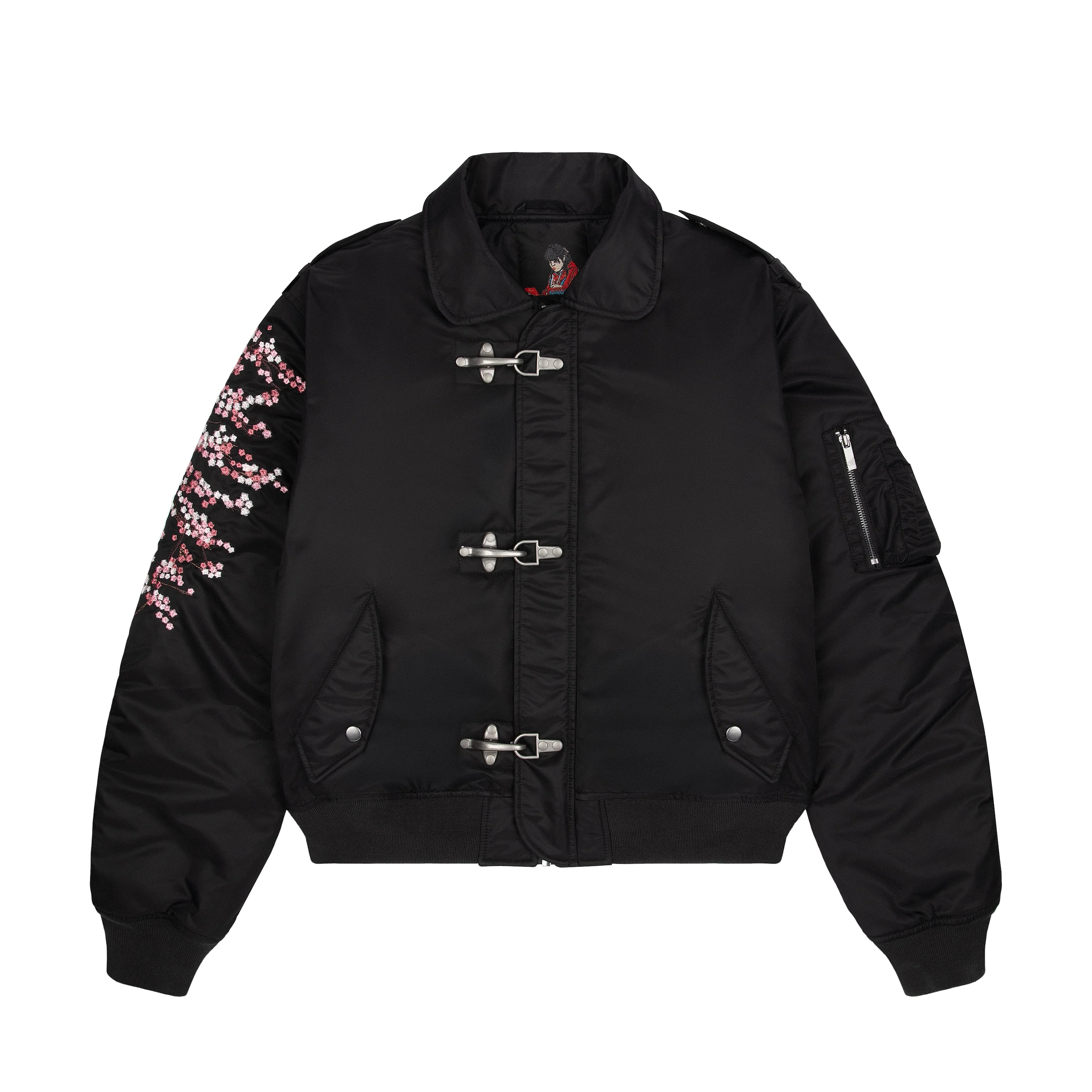 "blossom v3" bomber Jacket black - Image 2