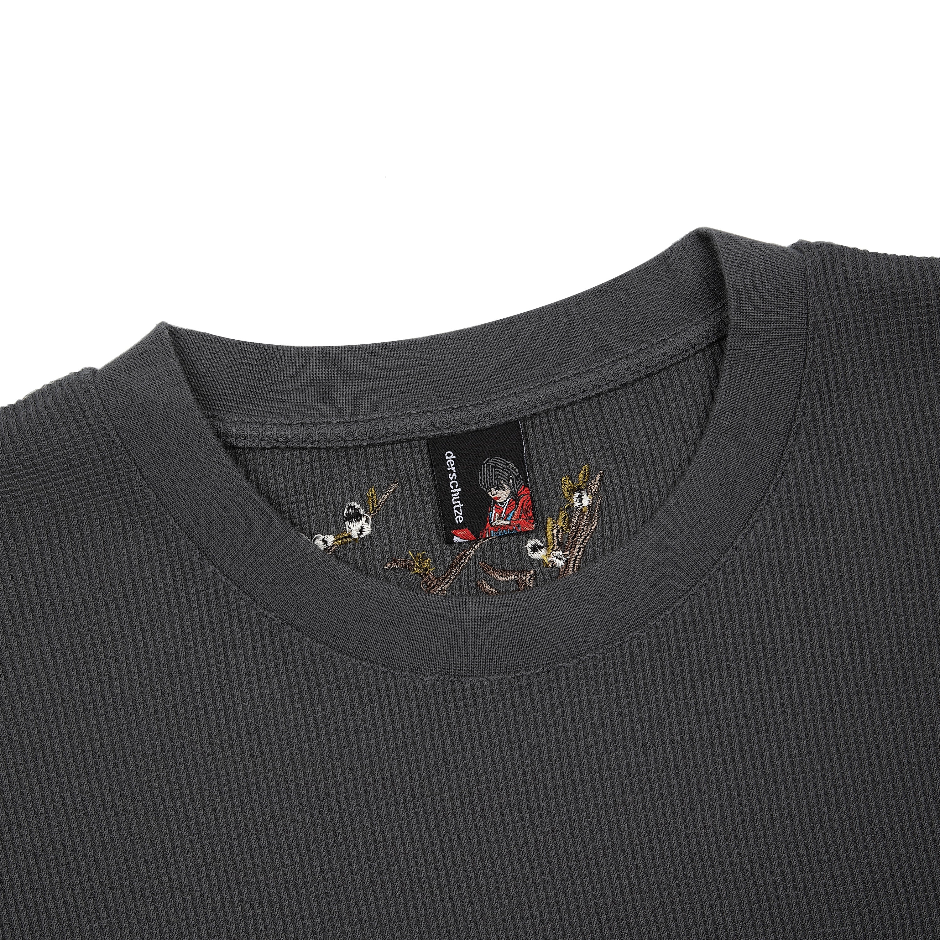 "blossom" waffle Longsleeve anthracite - Image 4