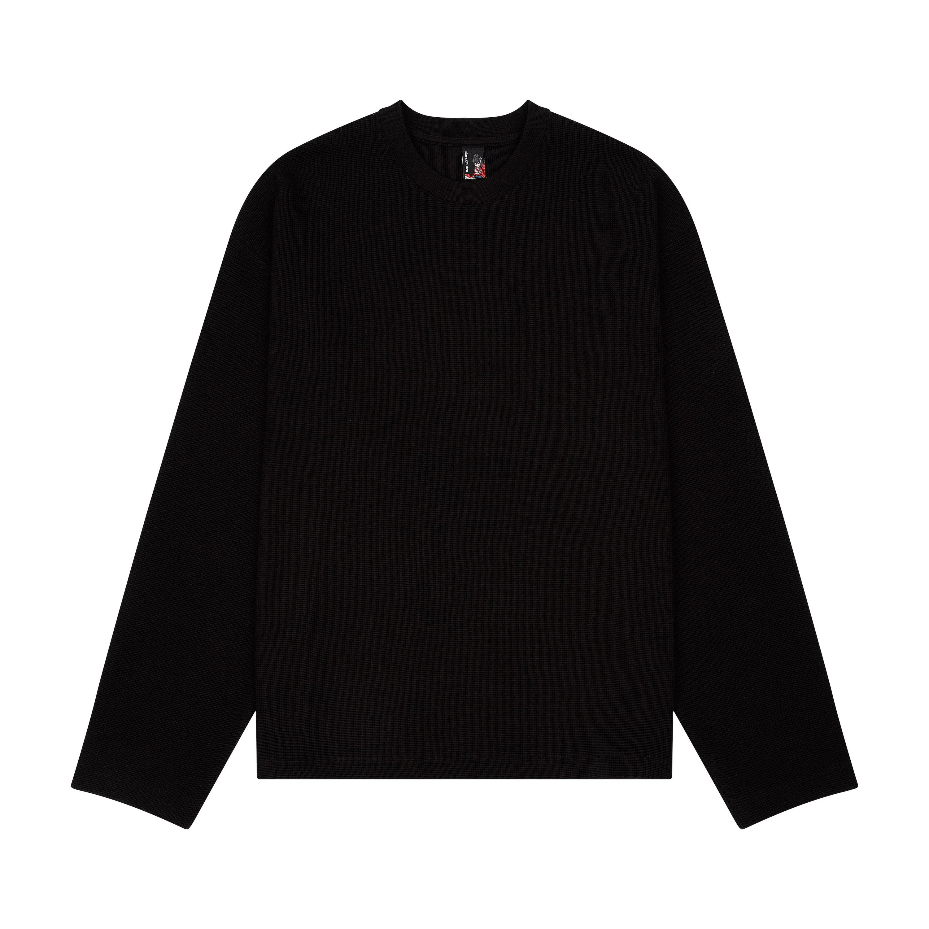 "blossom" waffle Longsleeve black - Image 2