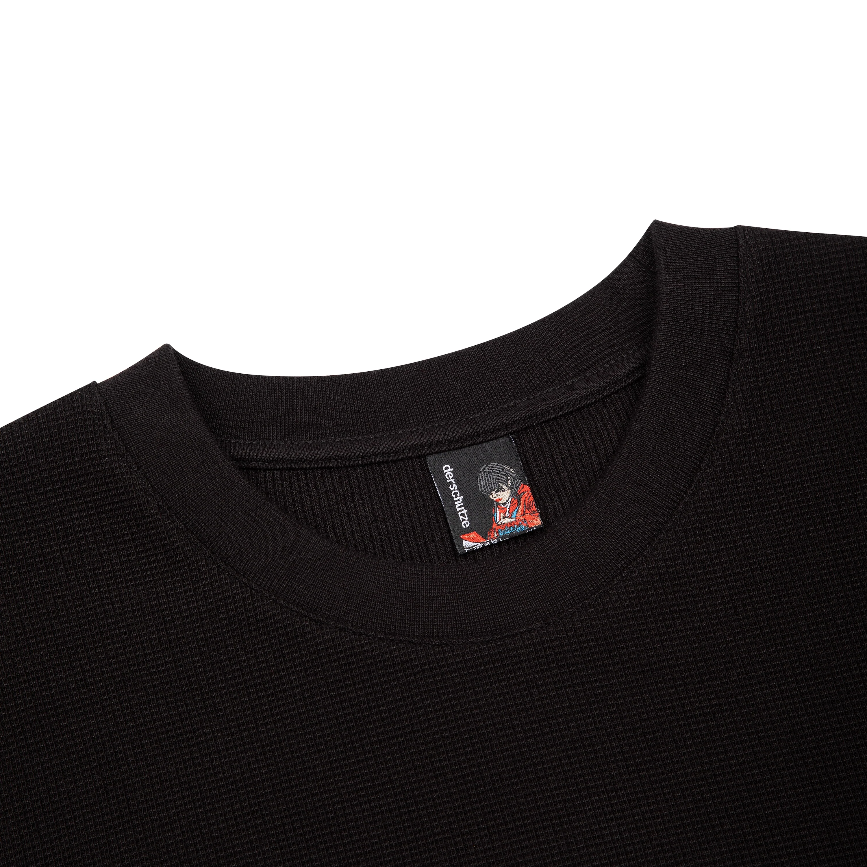 "blossom" waffle Longsleeve black - Image 3